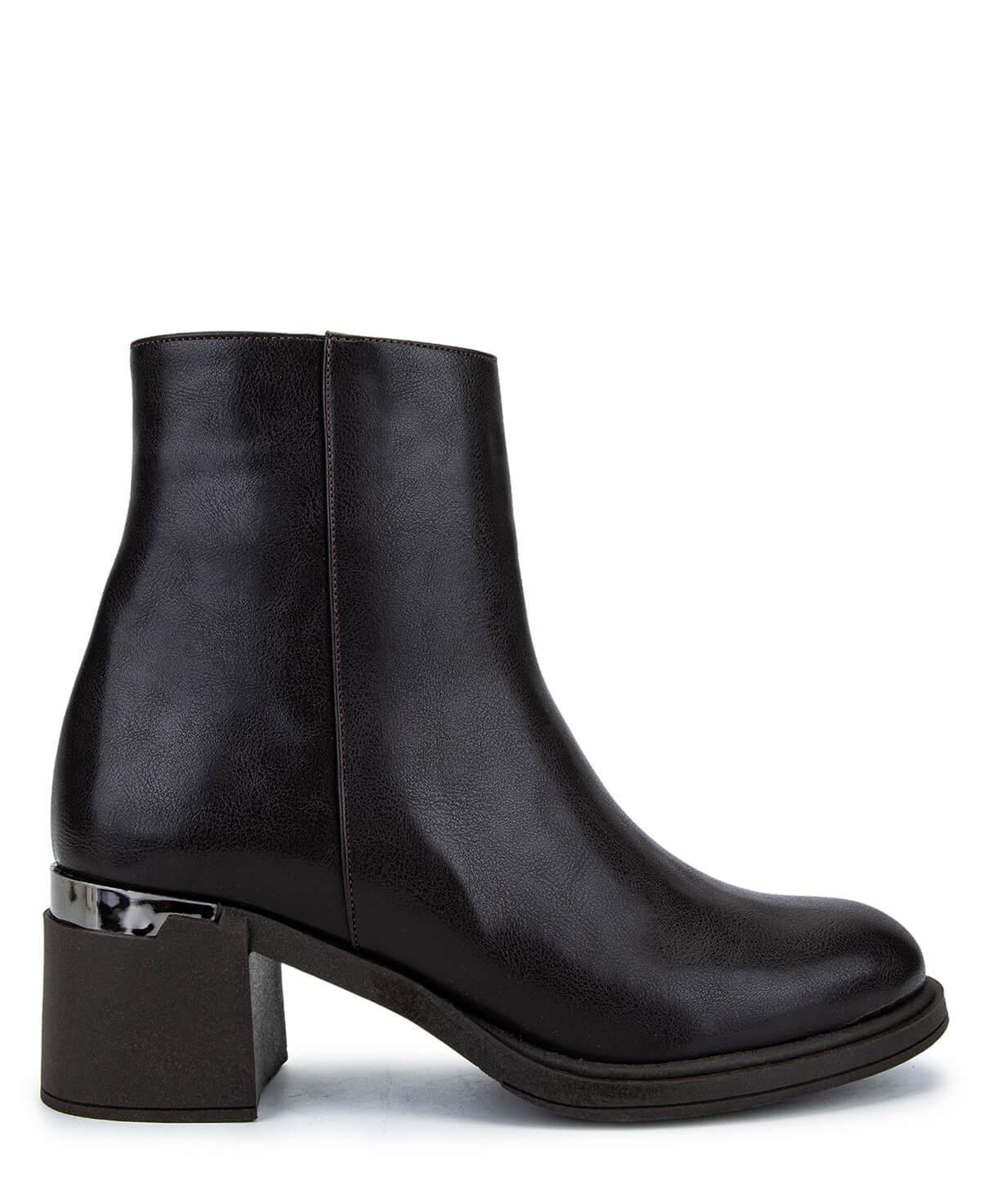 Tamer Tanca Kadın Suni Deri Kahverengi Topuklu Bot