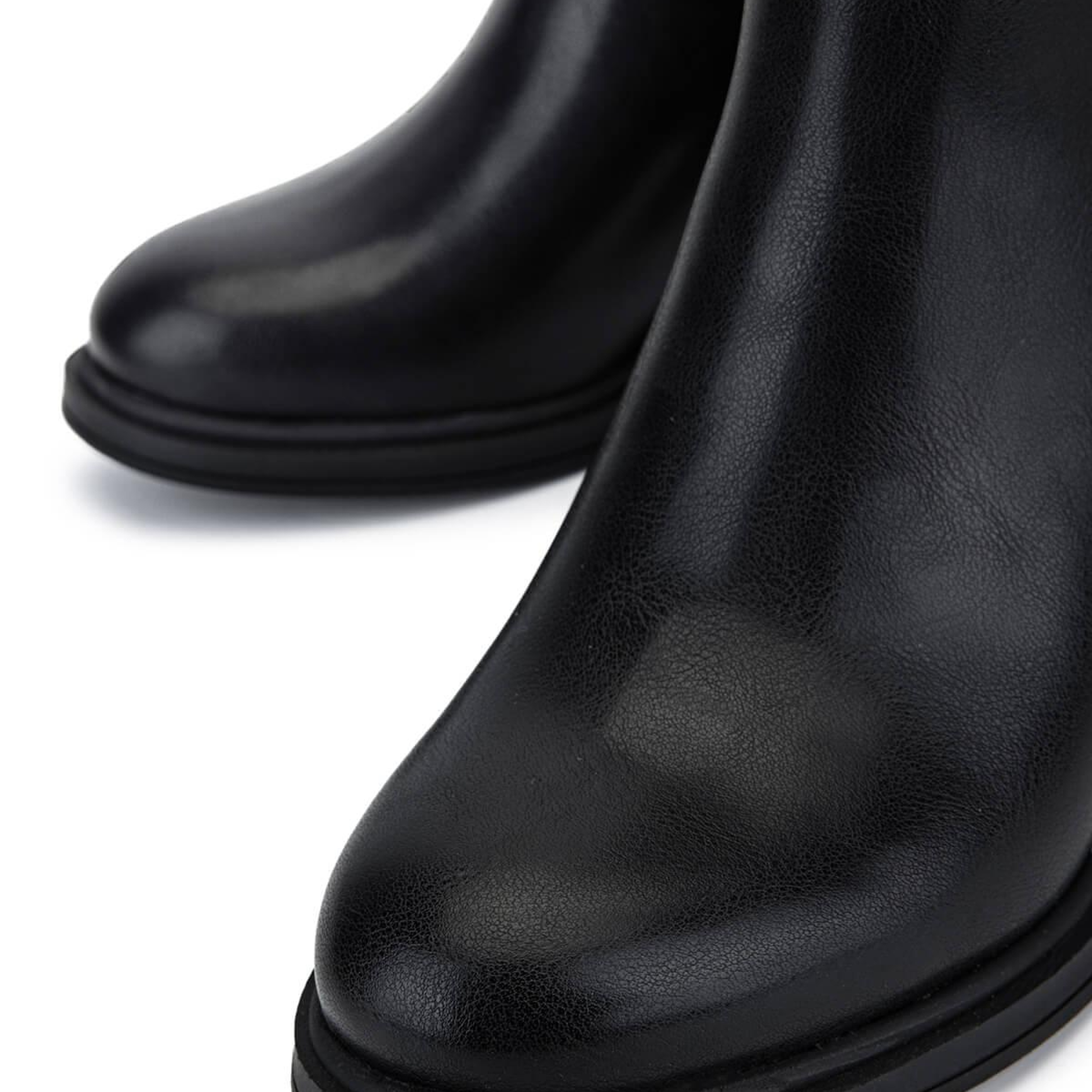 Tamer Tanca Kadın Suni Deri Siyah Topuklu Bot