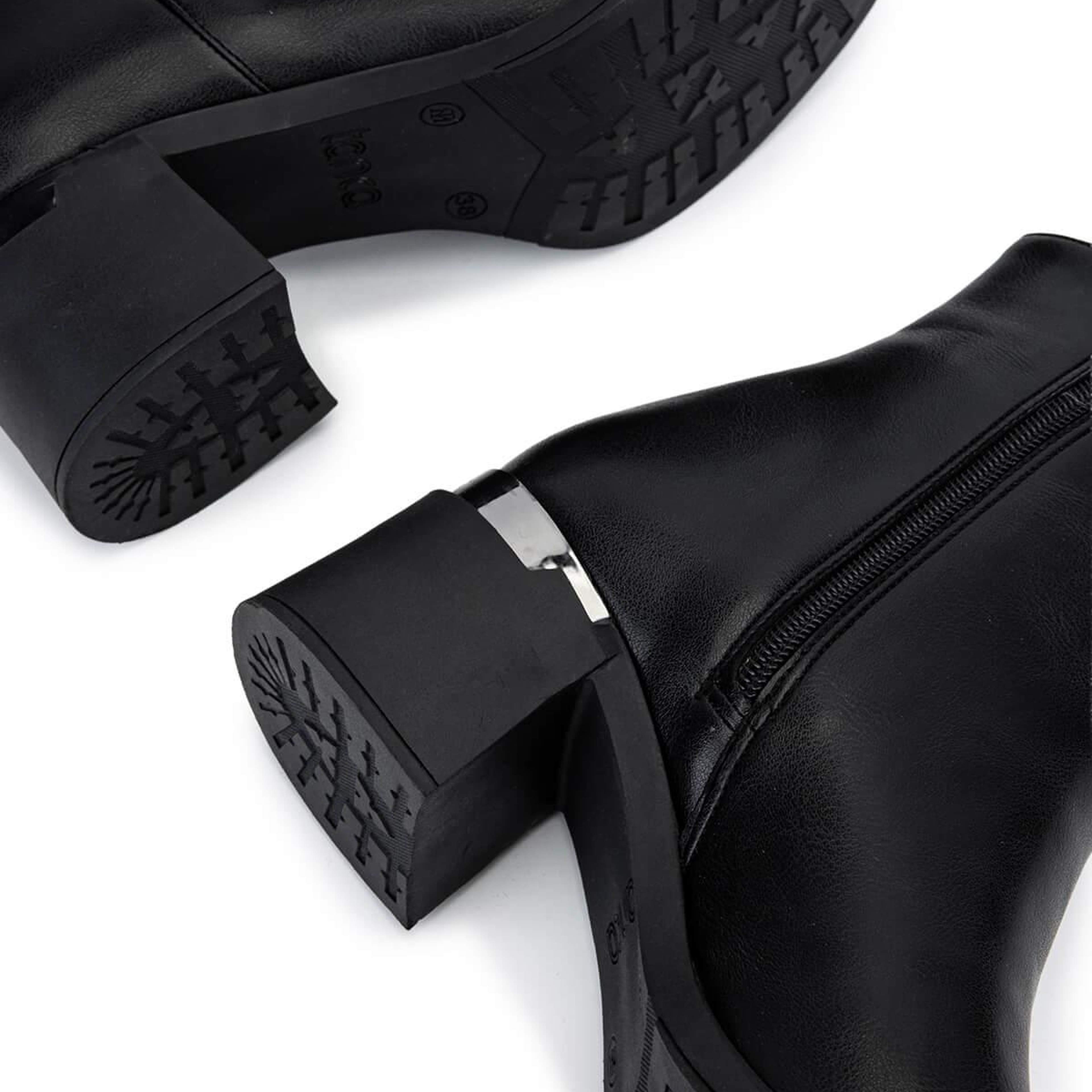 Tamer Tanca Kadın Suni Deri Siyah Topuklu Bot