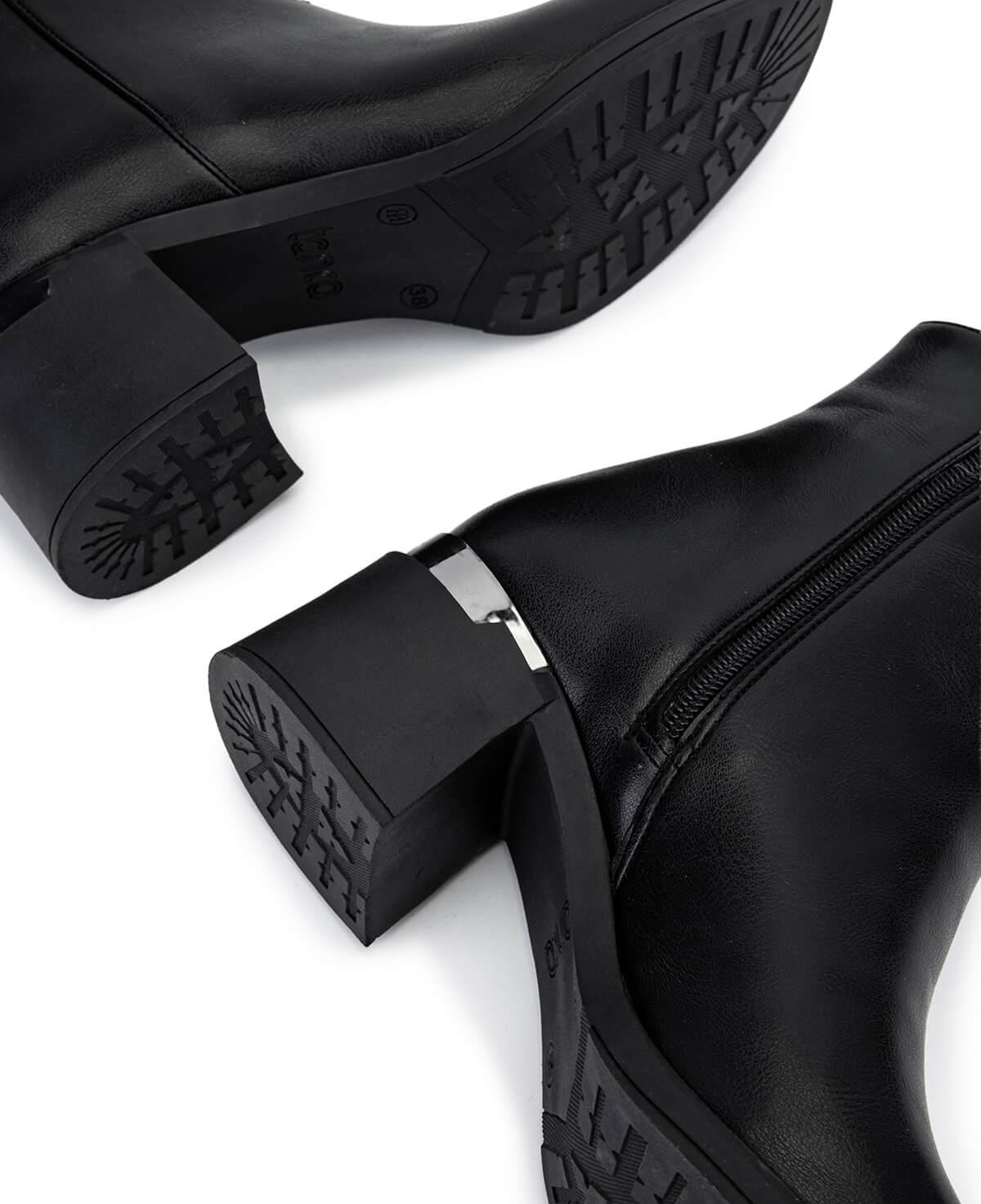 Tamer Tanca Kadın Suni Deri Siyah Topuklu Bot