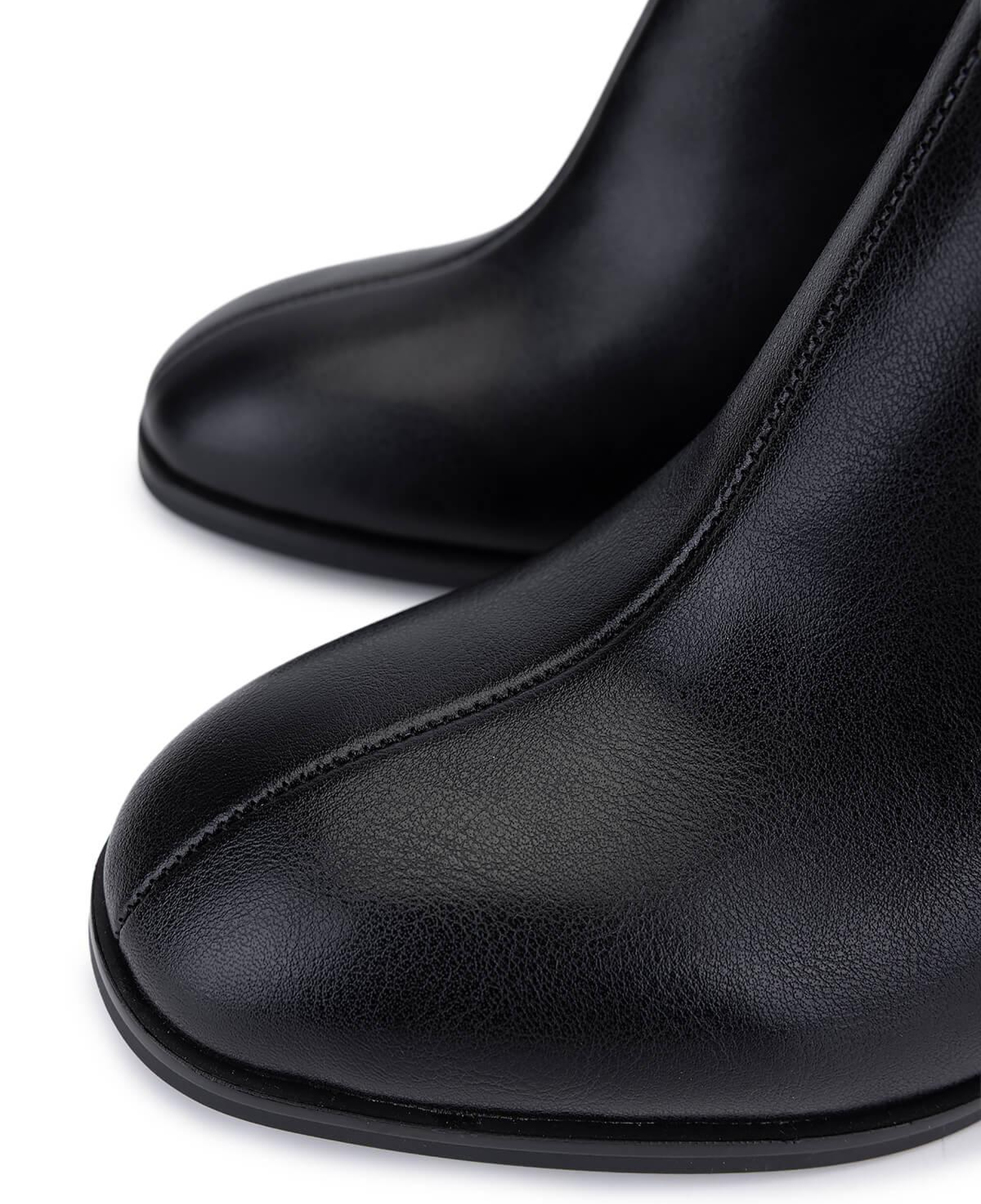 Tamer Tanca Kadın Suni Deri Siyah Deri Topuklu Bot