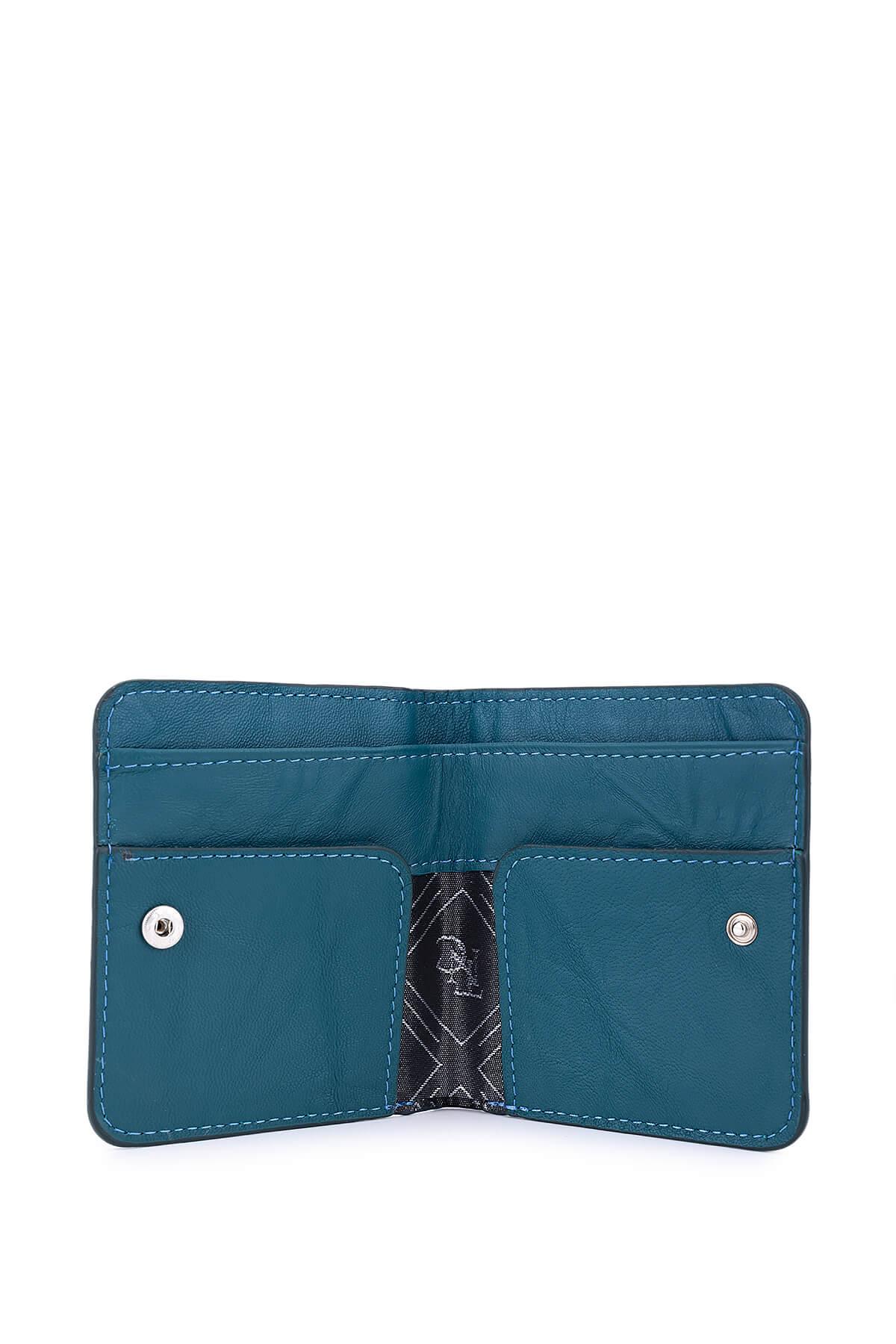 Tamer Tanca Unisex Hakiki Deri Petrol Kartlık