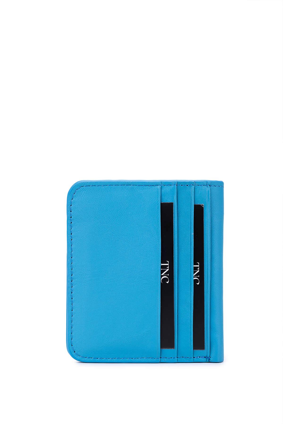 Tamer Tanca Unisex Hakiki Deri Mavi Kartlık