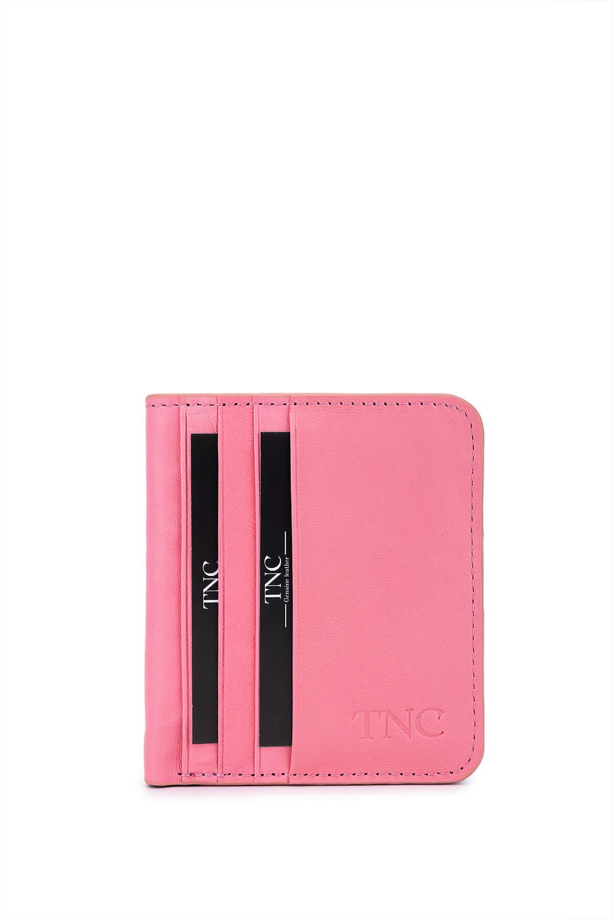 Tamer Tanca Unisex Hakiki Deri Pembe Kartlık