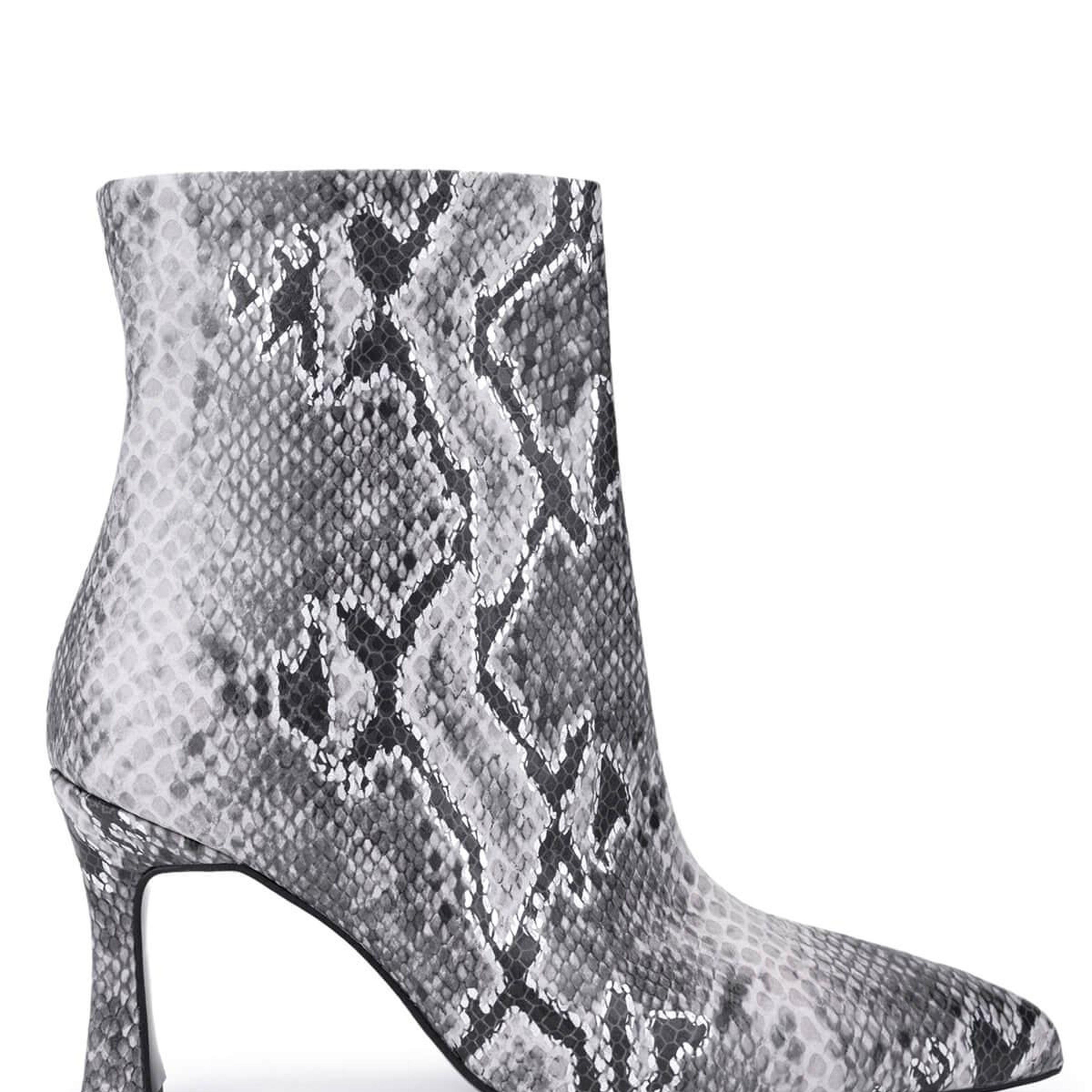 Tamer Tanca Kadın Siyah Yılan Desen Topuklu Bot