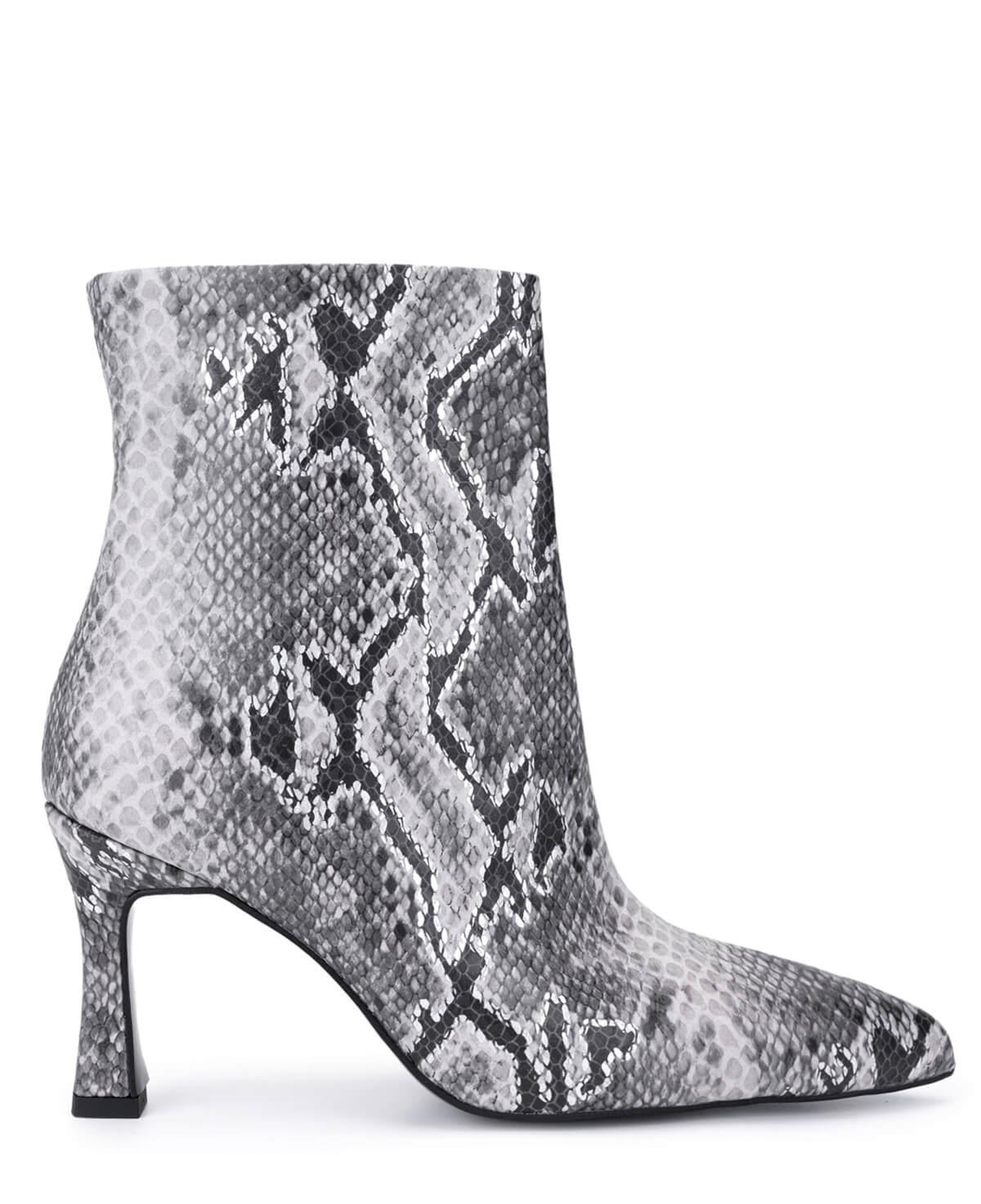 Tamer Tanca Kadın Siyah Yılan Desen Topuklu Bot