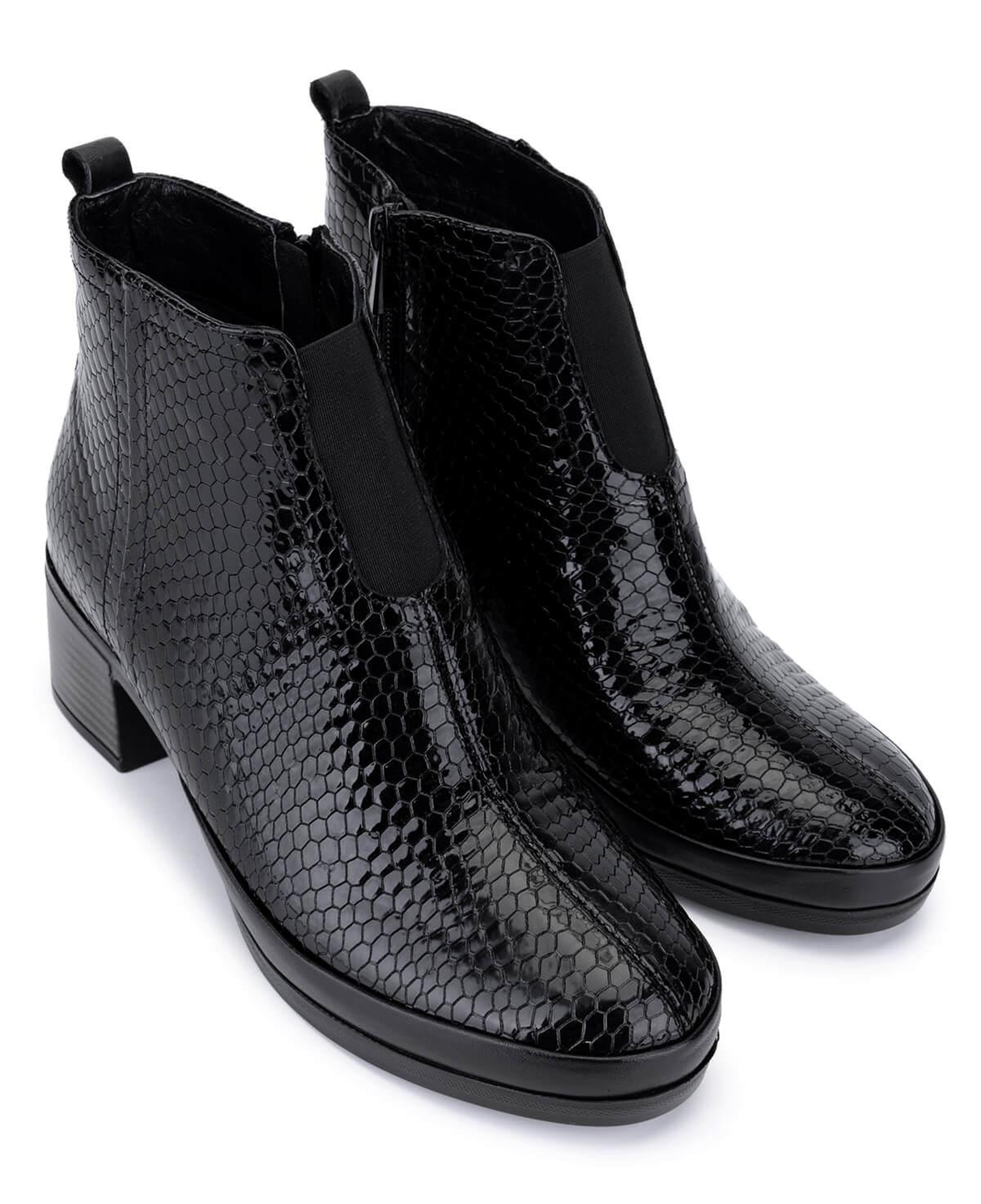 Tamer Tanca Kadın Hakiki Deri Siyah Bmb Topuklu Bot