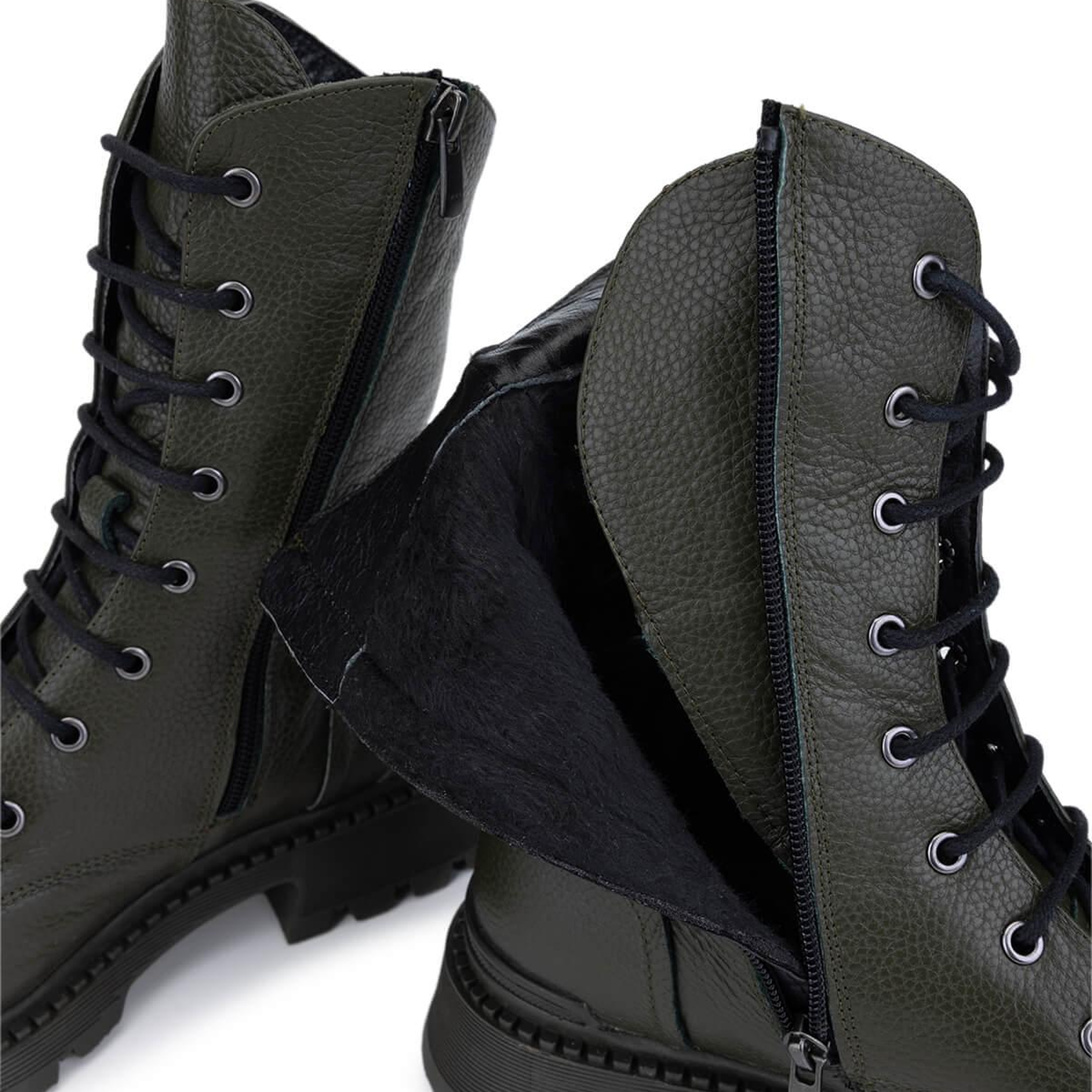 Tamer Tanca Kadın Hakiki Deri Yeşil Casual Bot