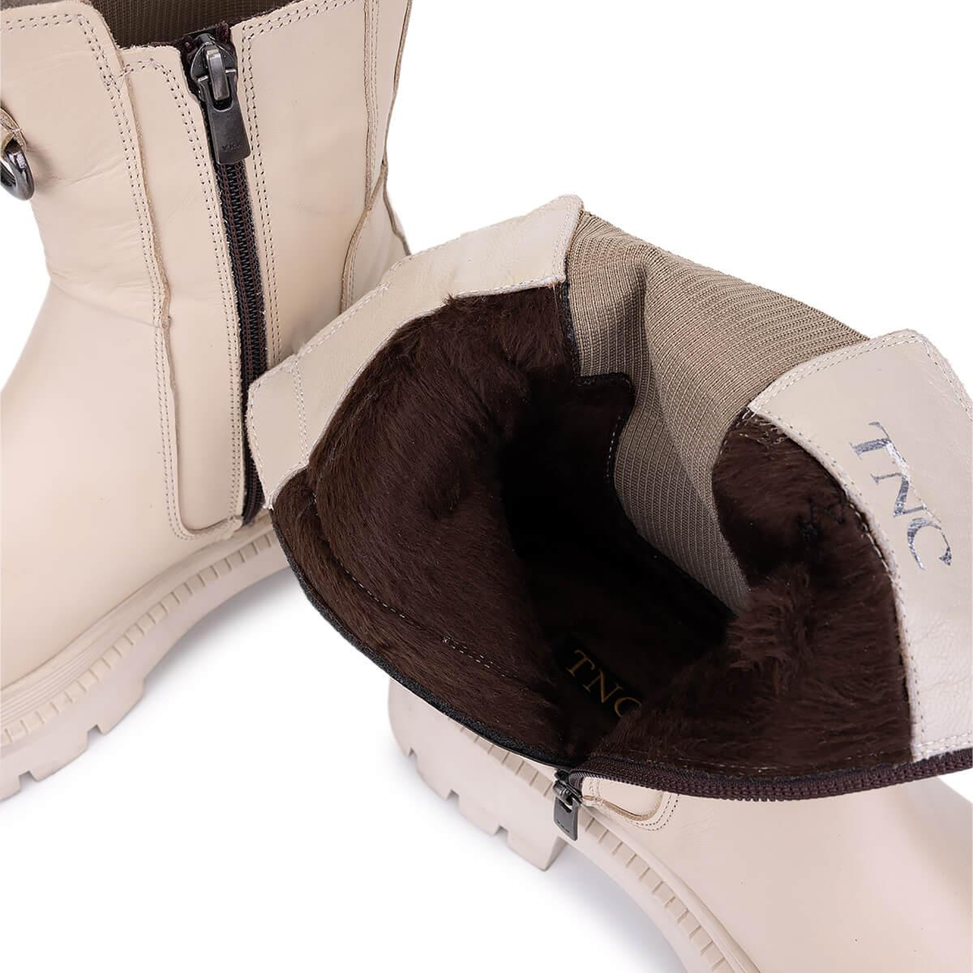 Tamer Tanca Kadın Hakiki Deri Bej Günlük Bot