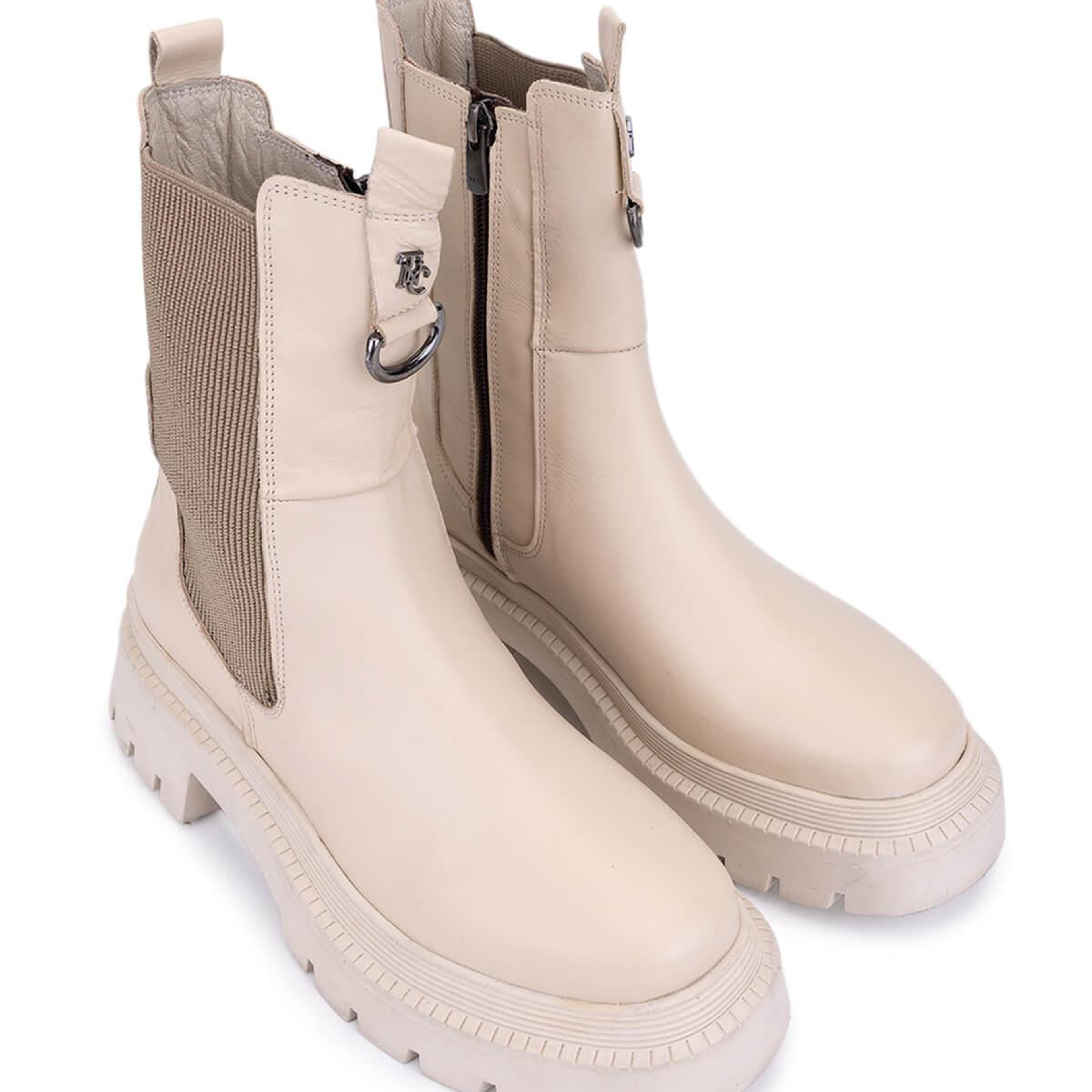 Tamer Tanca Kadın Hakiki Deri Bej Günlük Bot