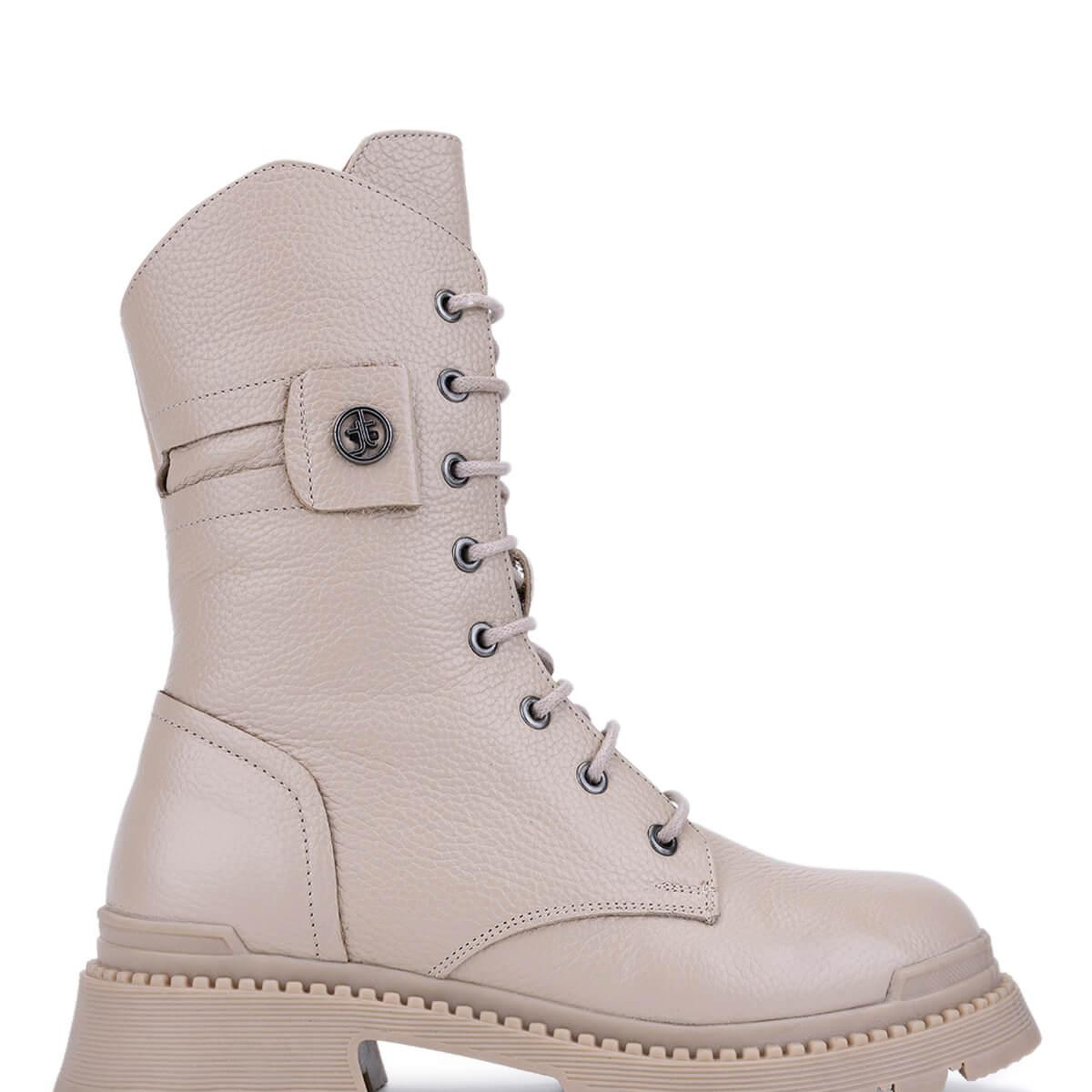 Tamer Tanca Kadın Hakiki Deri Krem Casual Bot