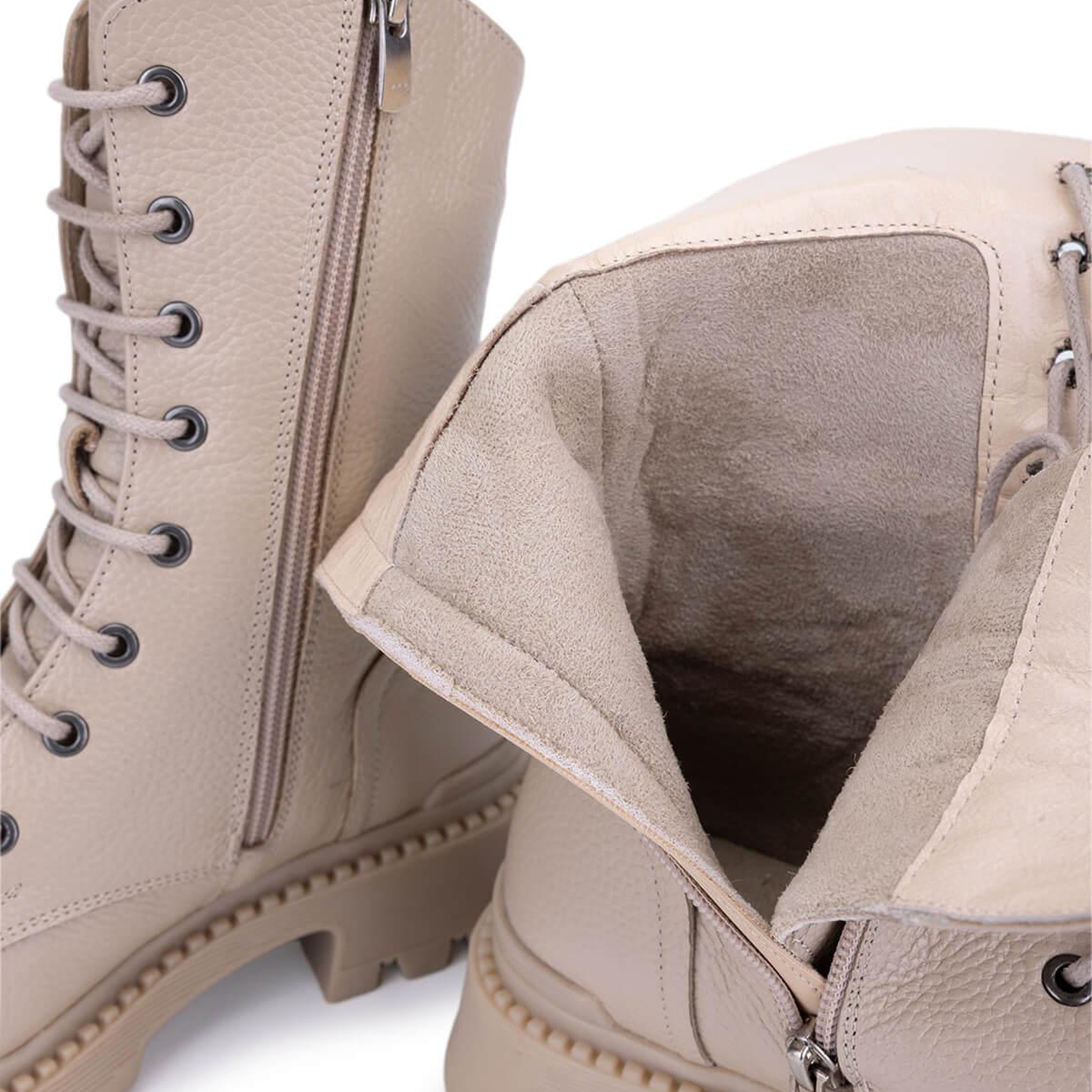 Tamer Tanca Kadın Hakiki Deri Krem Casual Bot