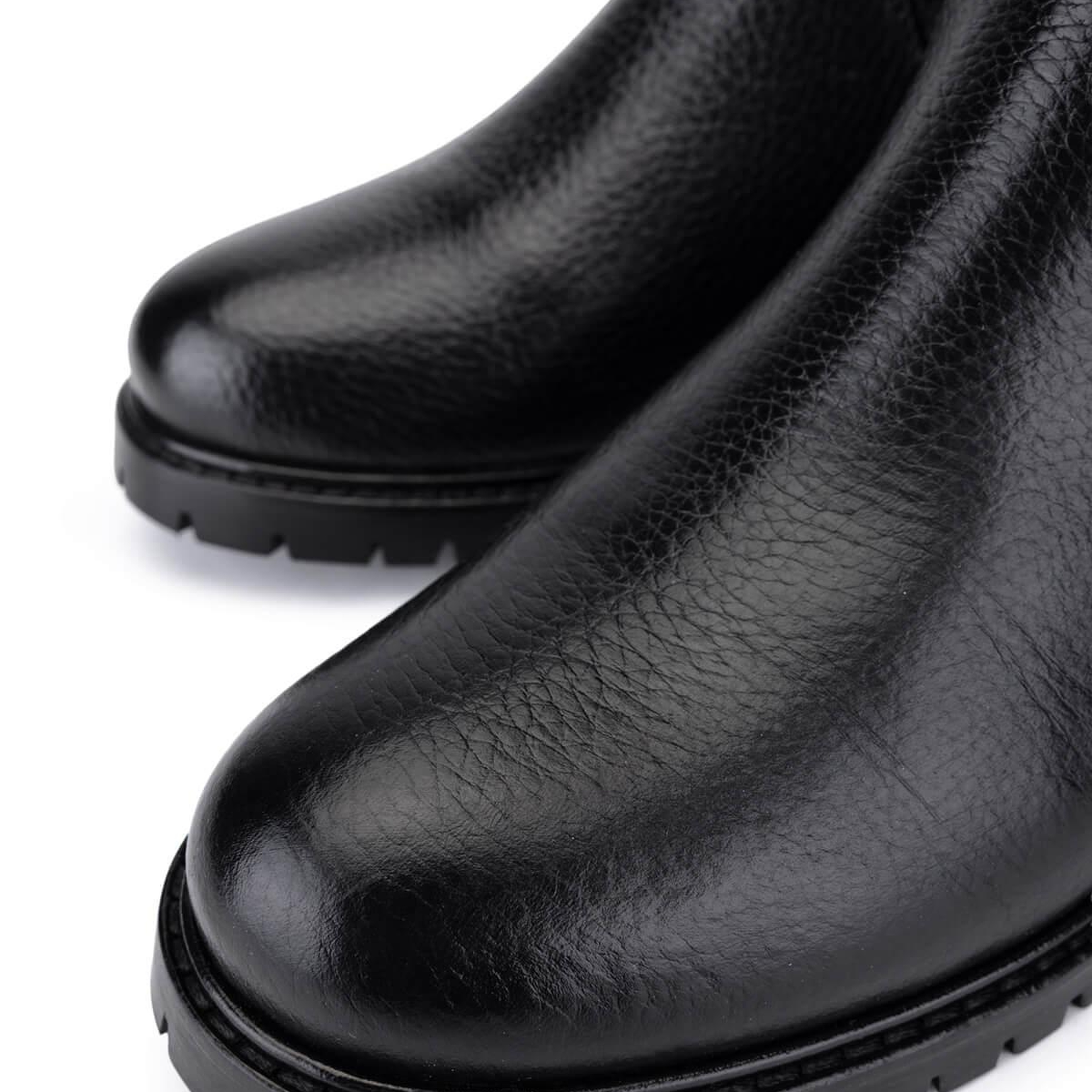 Tamer Tanca Kadın Hakiki Deri Siyah Floter Casual Çizme