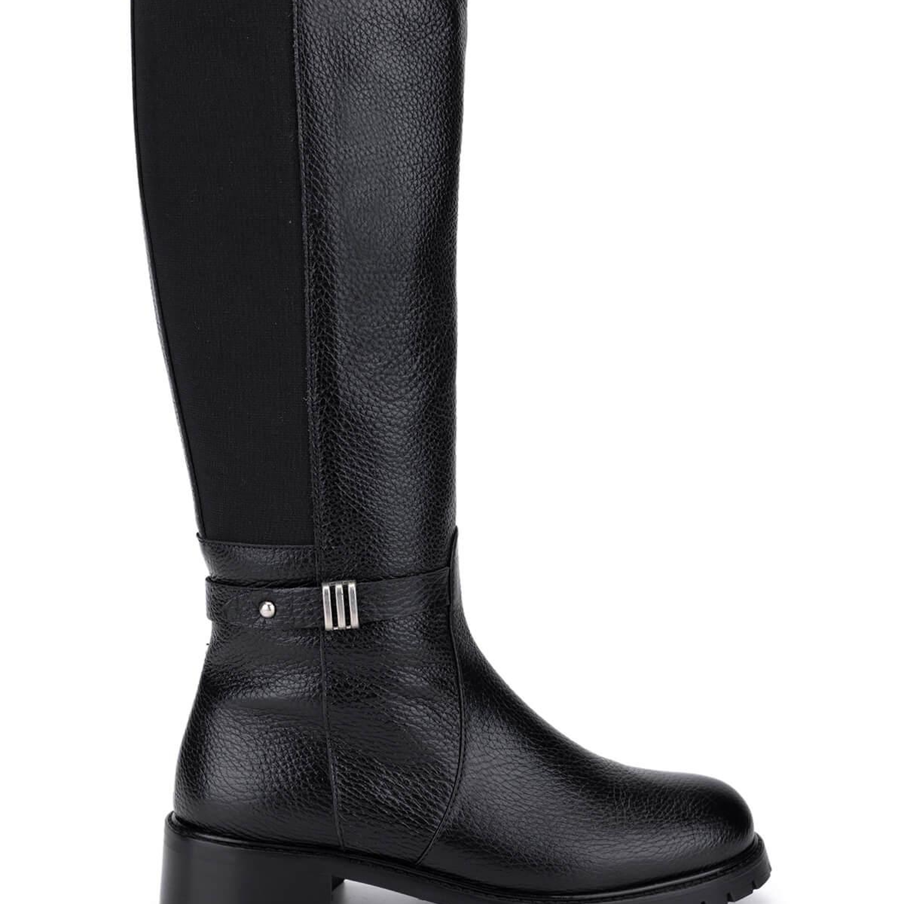 Tamer Tanca Kadın Hakiki Deri Siyah Floter Casual Çizme