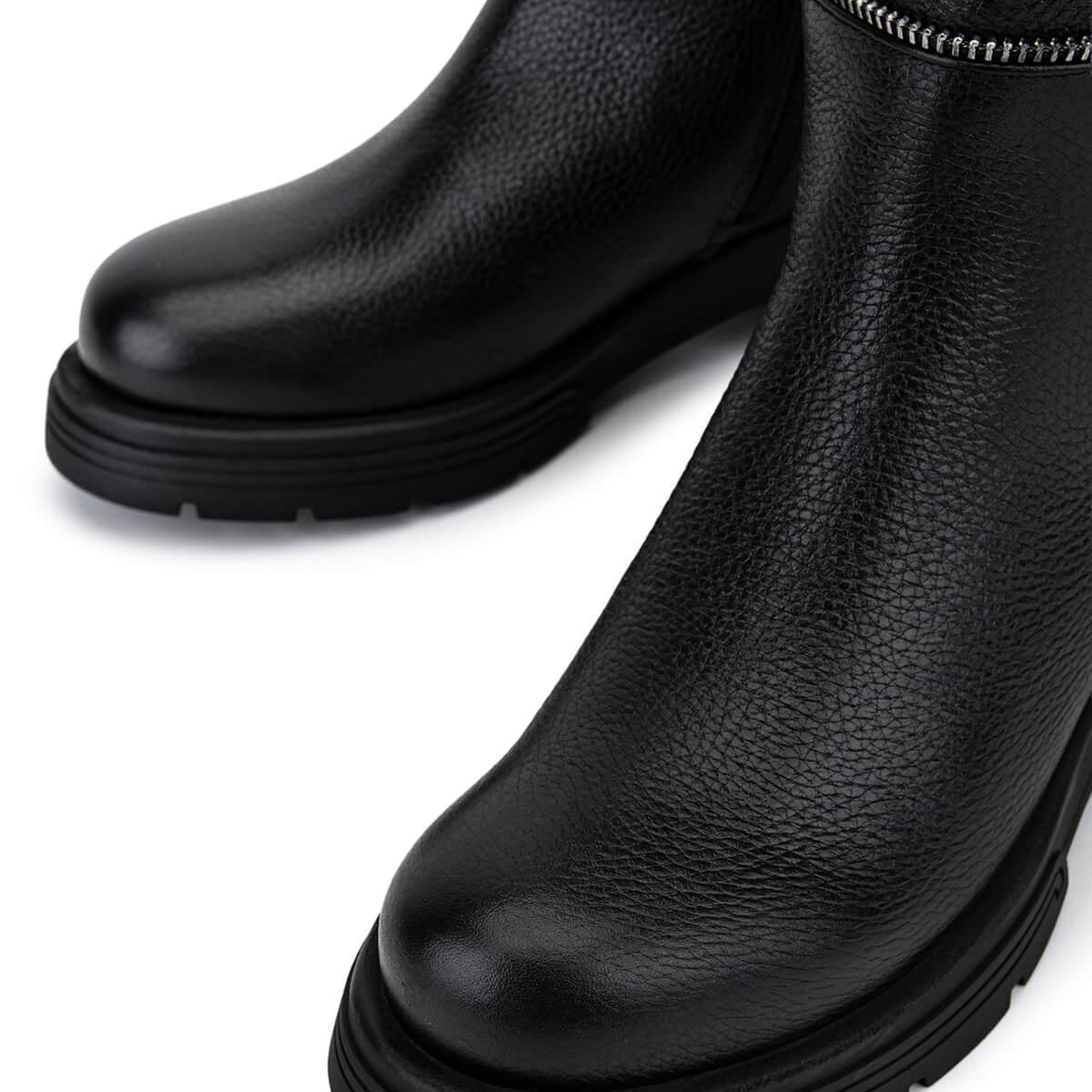 Tamer Tanca Kadın Hakiki Deri Siyah Floter Klasik Çizme