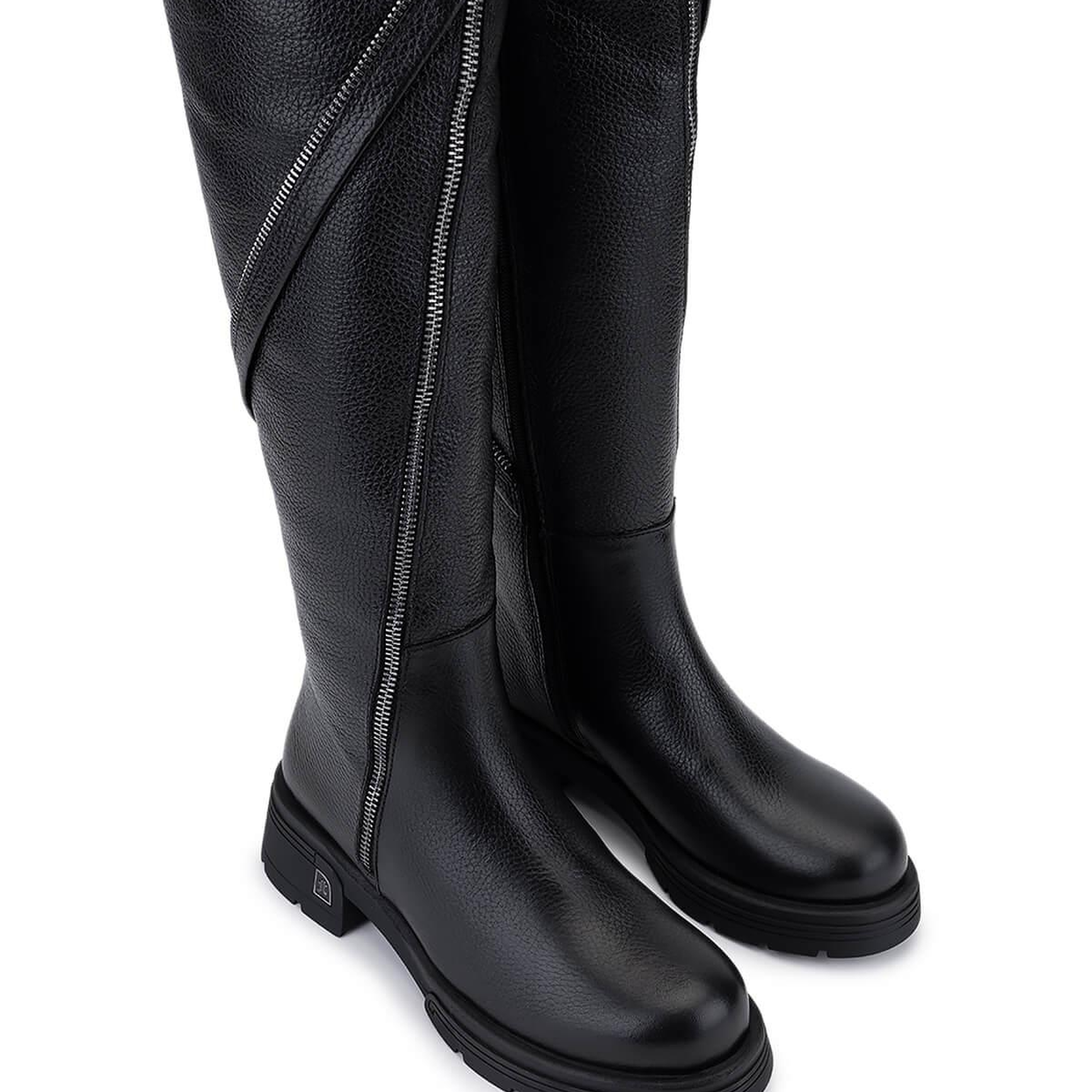 Tamer Tanca Kadın Hakiki Deri Siyah Floter Klasik Çizme