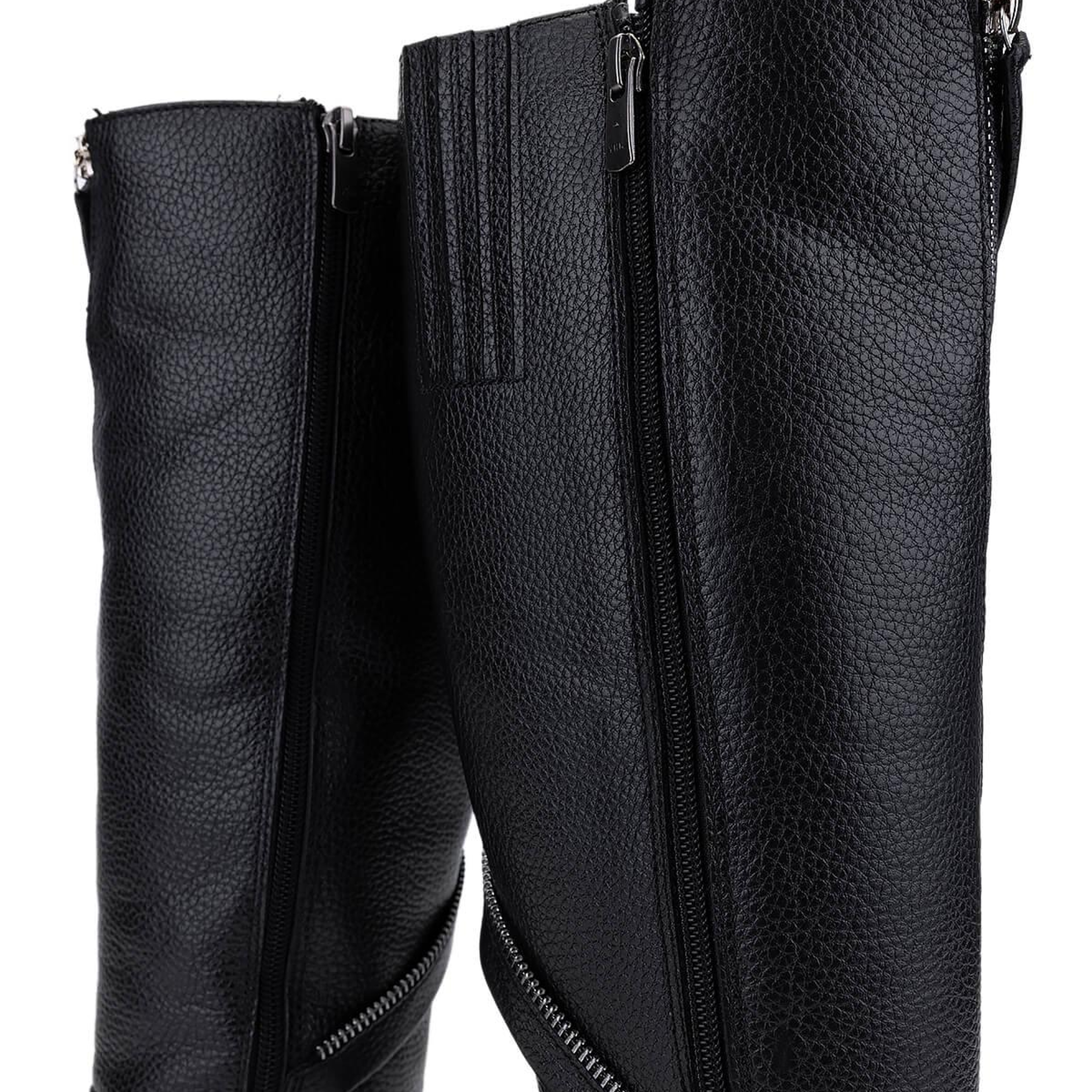 Tamer Tanca Kadın Hakiki Deri Siyah Floter Klasik Çizme