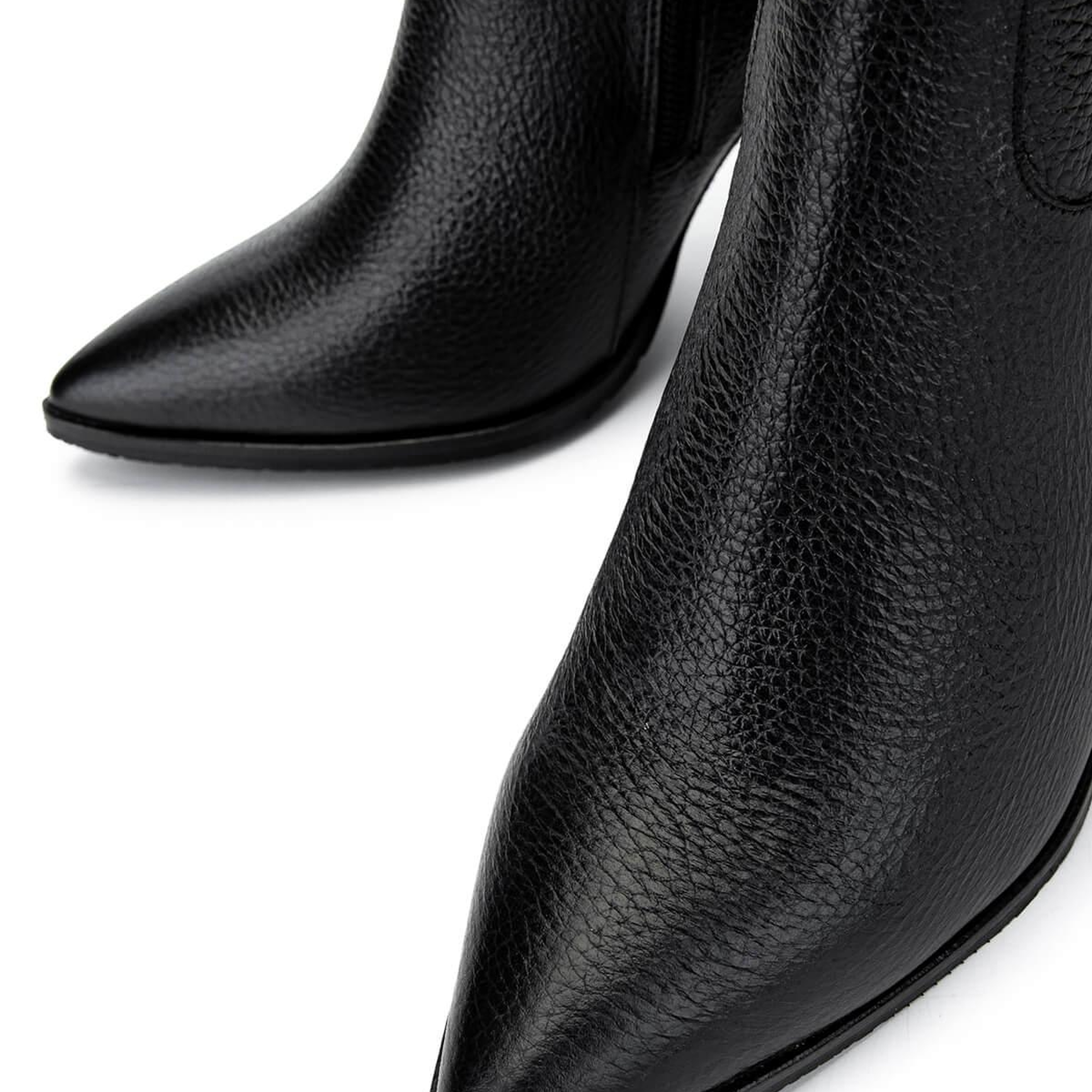 Tamer Tanca Kadın Hakiki Deri Siyah Klasik Çizme