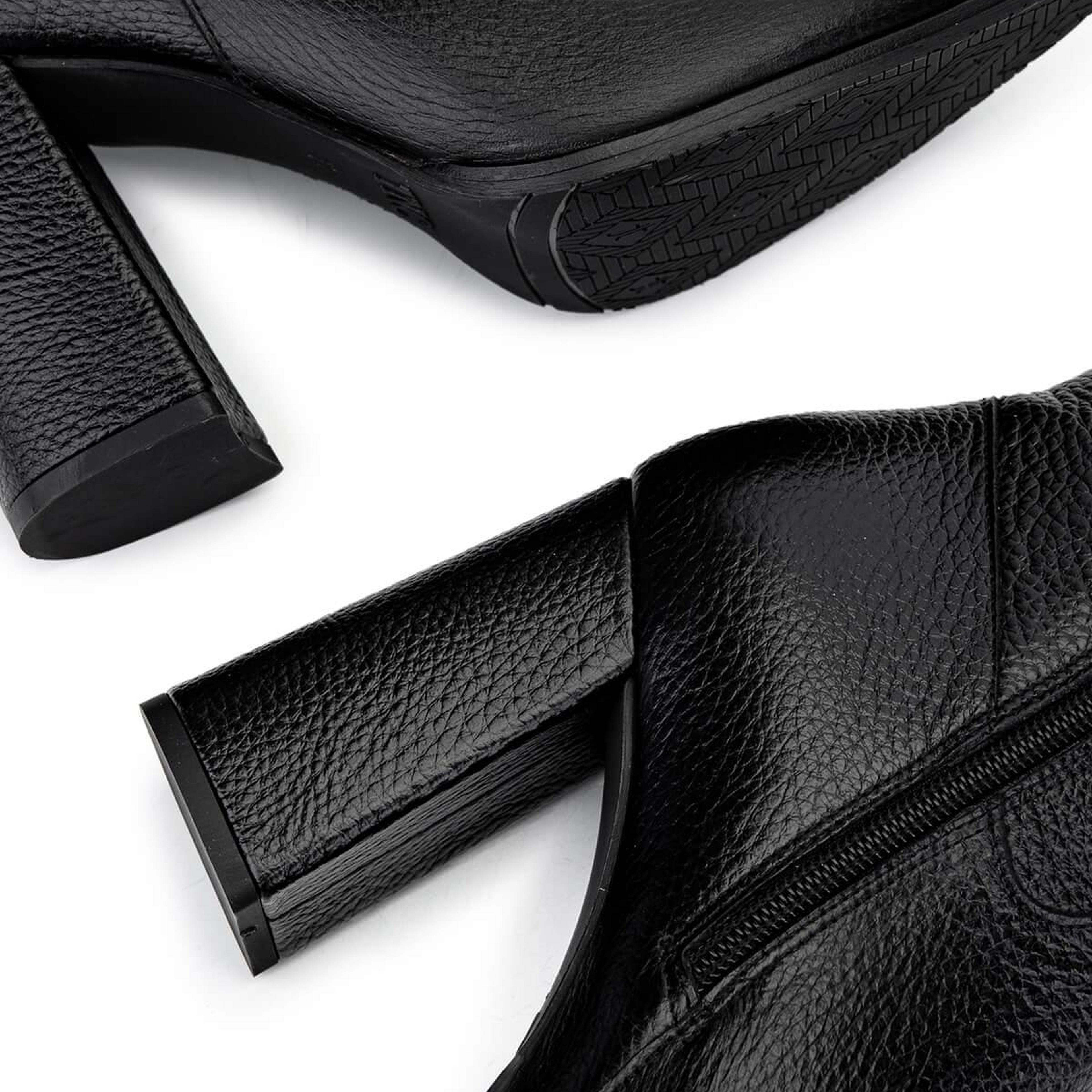 Tamer Tanca Kadın Hakiki Deri Siyah Klasik Çizme