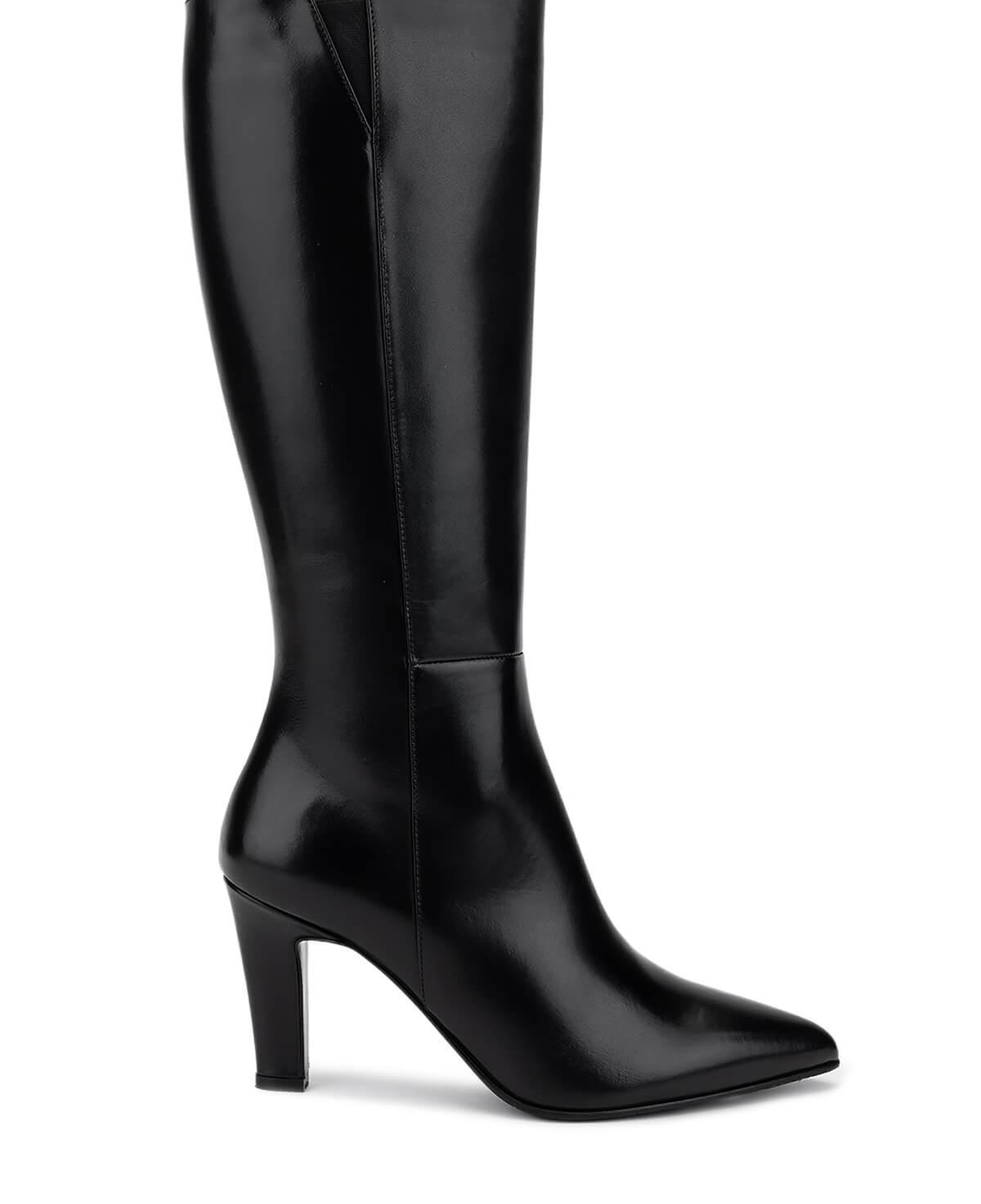 Tamer Tanca Kadın Hakiki Deri Siyah Deri Topuklu Çizme