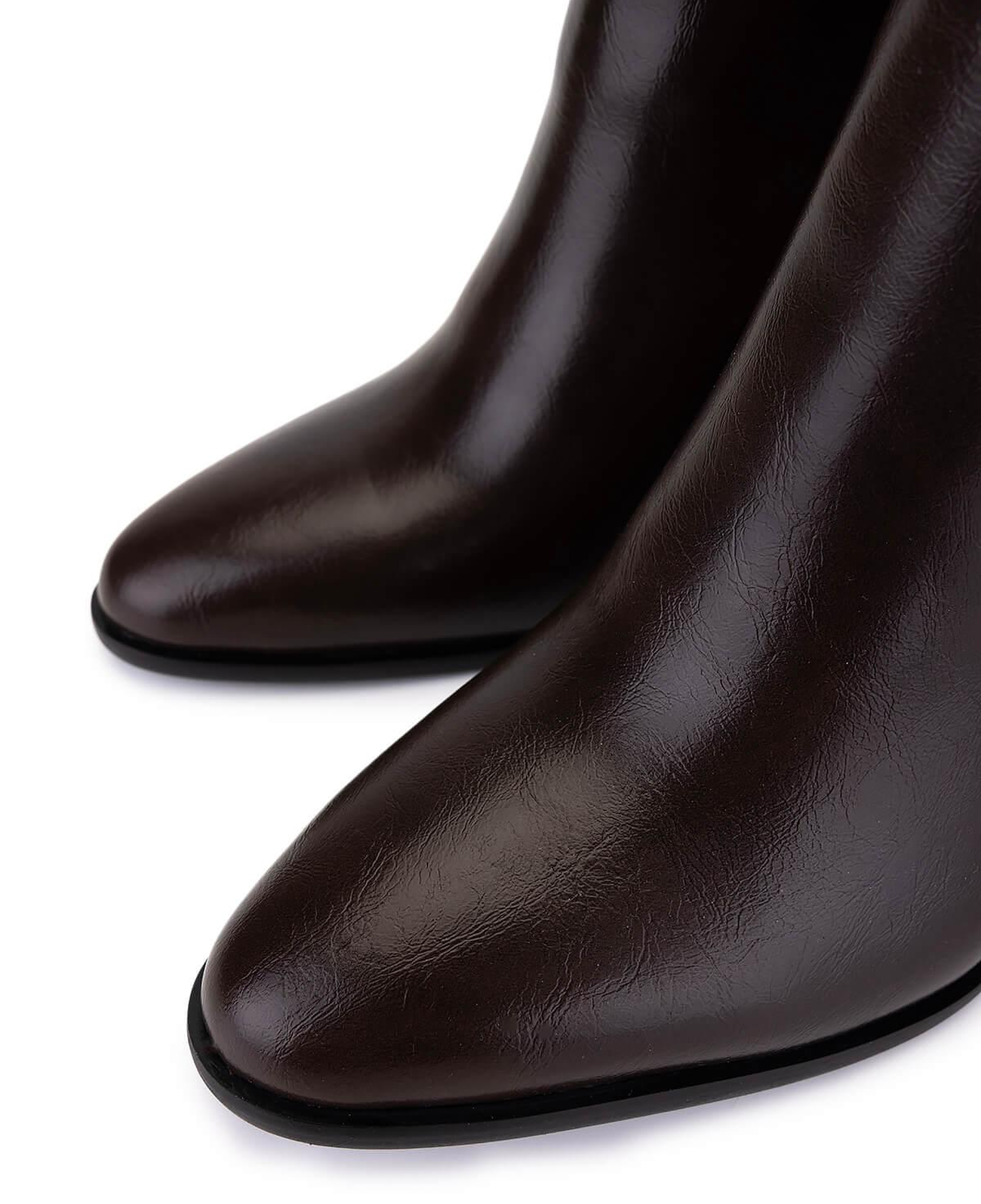 Tamer Tanca Kadın Suni Deri Kahverengi Topuklu Çizme