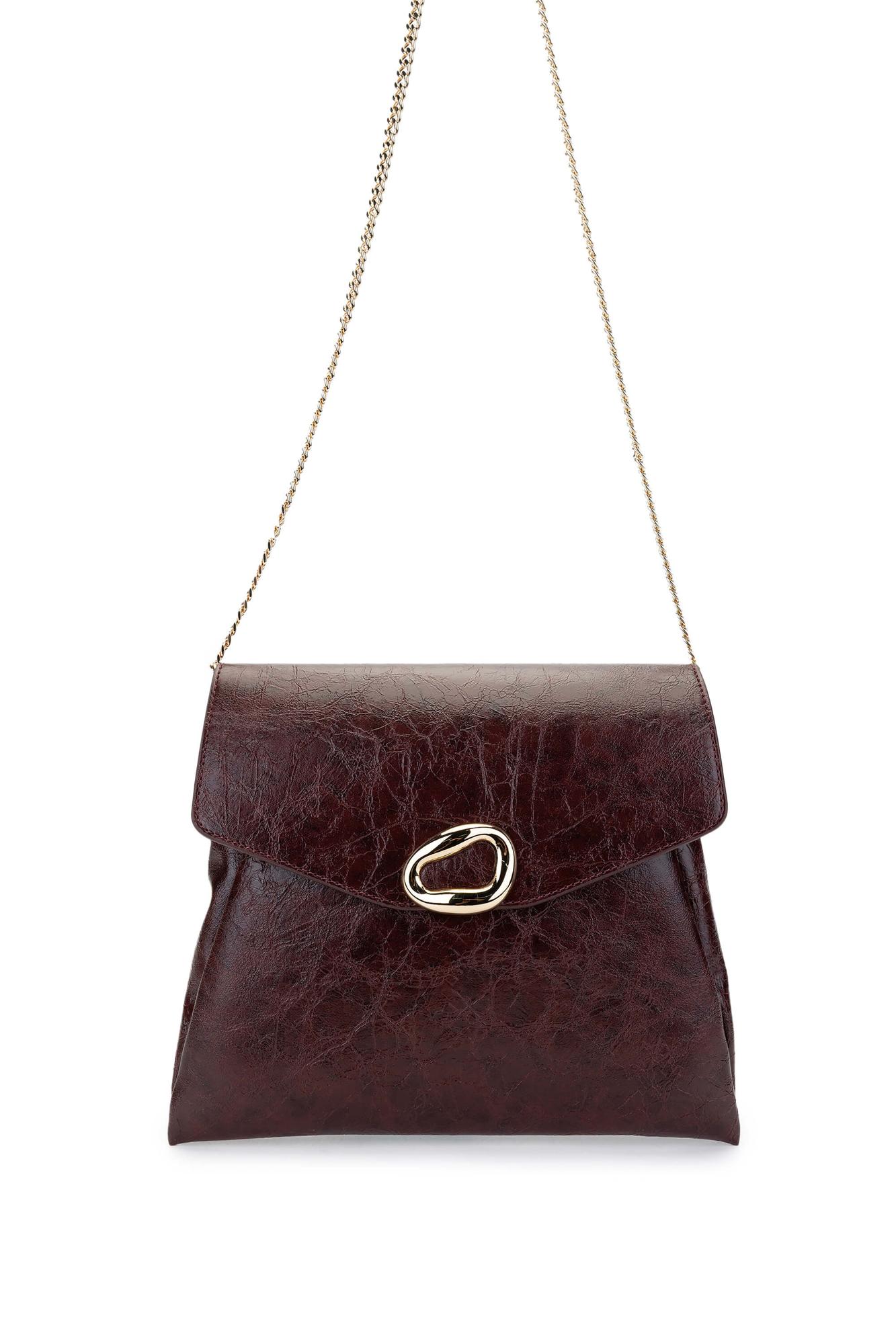 Tamer Tanca Kadın Vegan Bordo Omuz Çanta