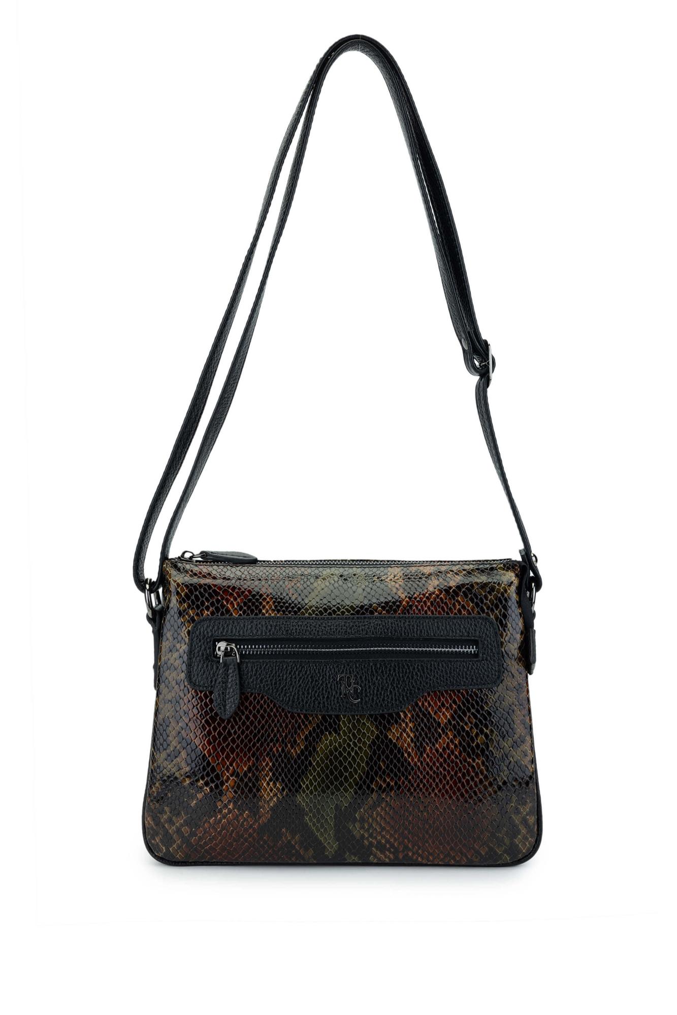 Tamer Tanca Kadın Hakiki Deri Yeşil Omuz Çanta