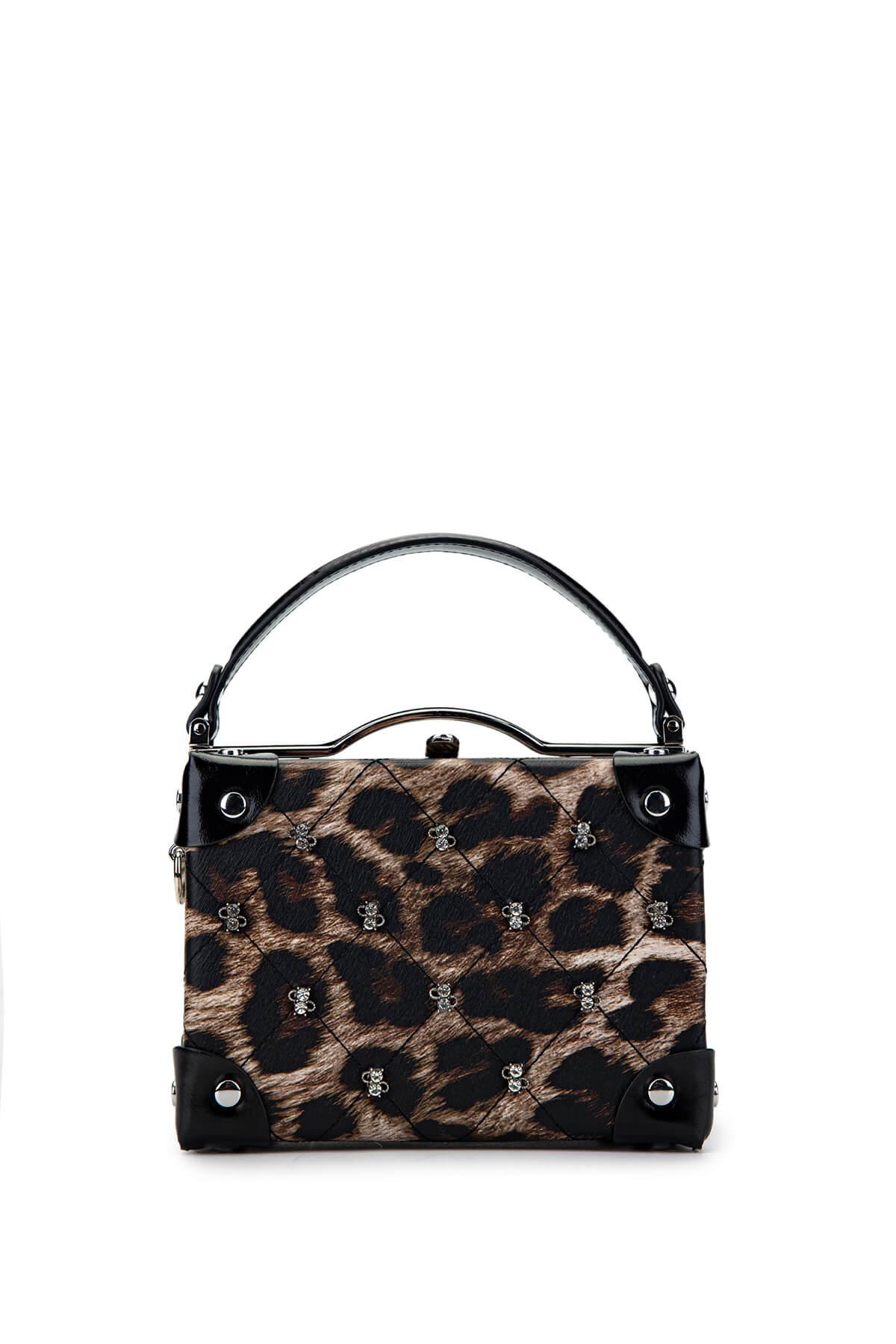 Tamer Tanca Kadın Vegan Leopar Omuz Çanta