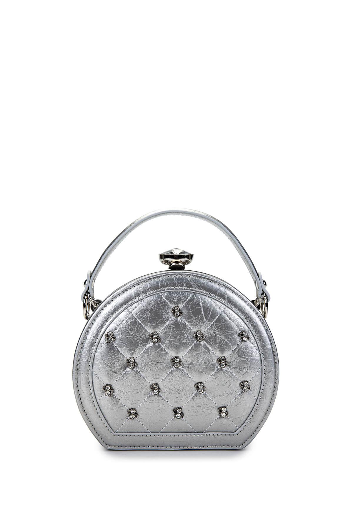 Tamer Tanca Kadın Vegan Gri Omuz Çanta