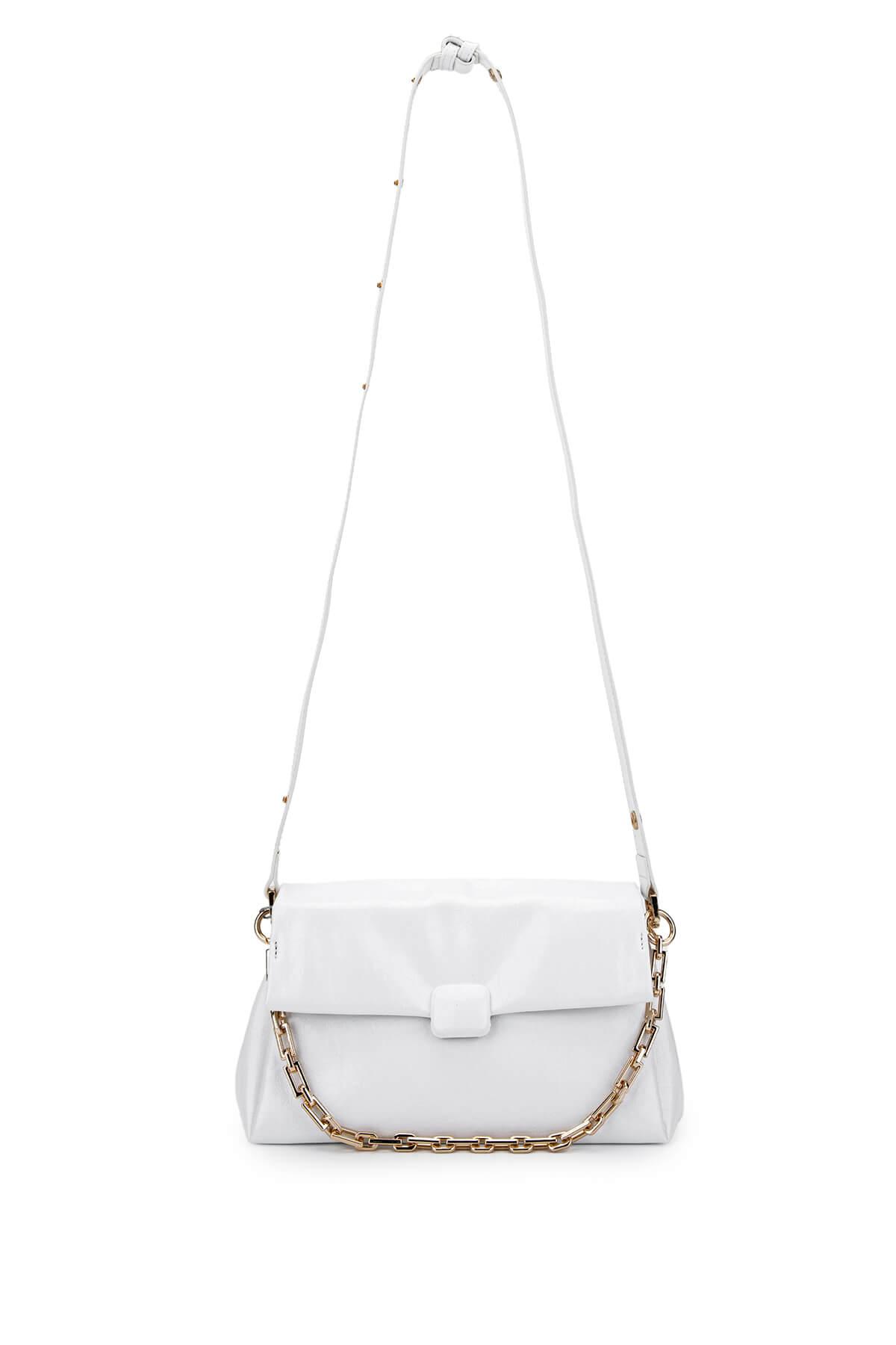 Tamer Tanca Kadın Vegan Beyaz Omuz Çanta