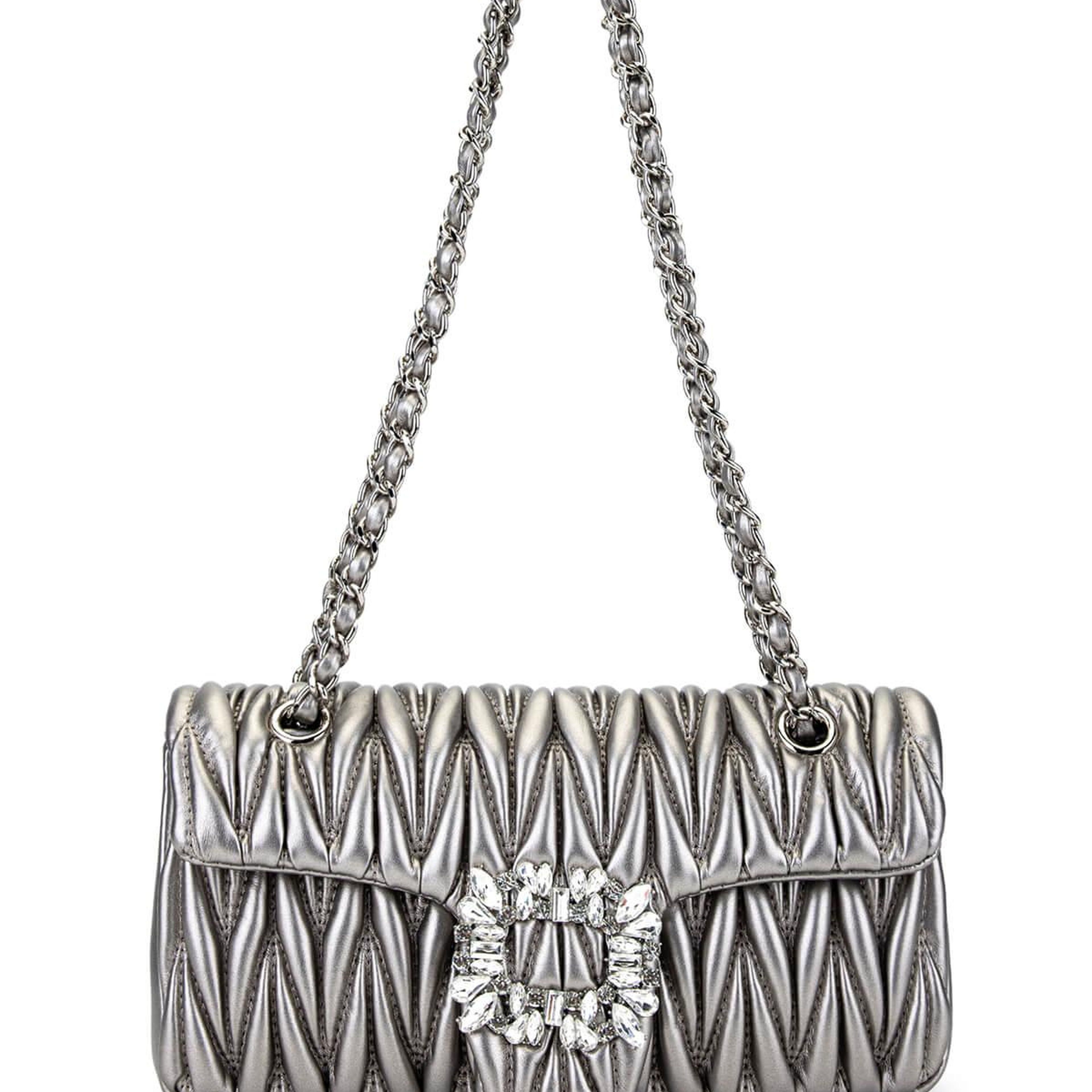 Tamer Tanca Kadın Suni Deri Metalik Omuz Çanta