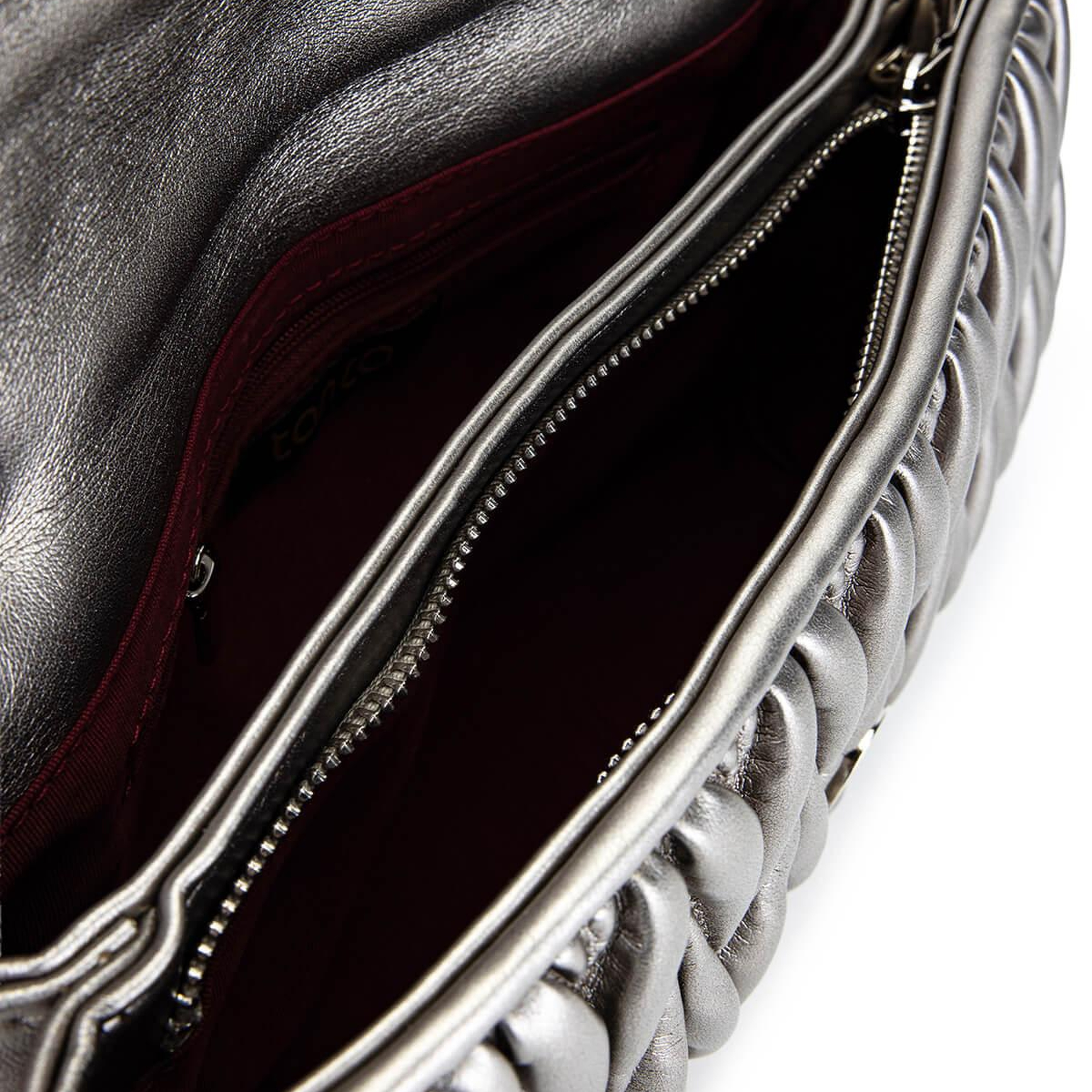 Tamer Tanca Kadın Suni Deri Metalik Omuz Çanta