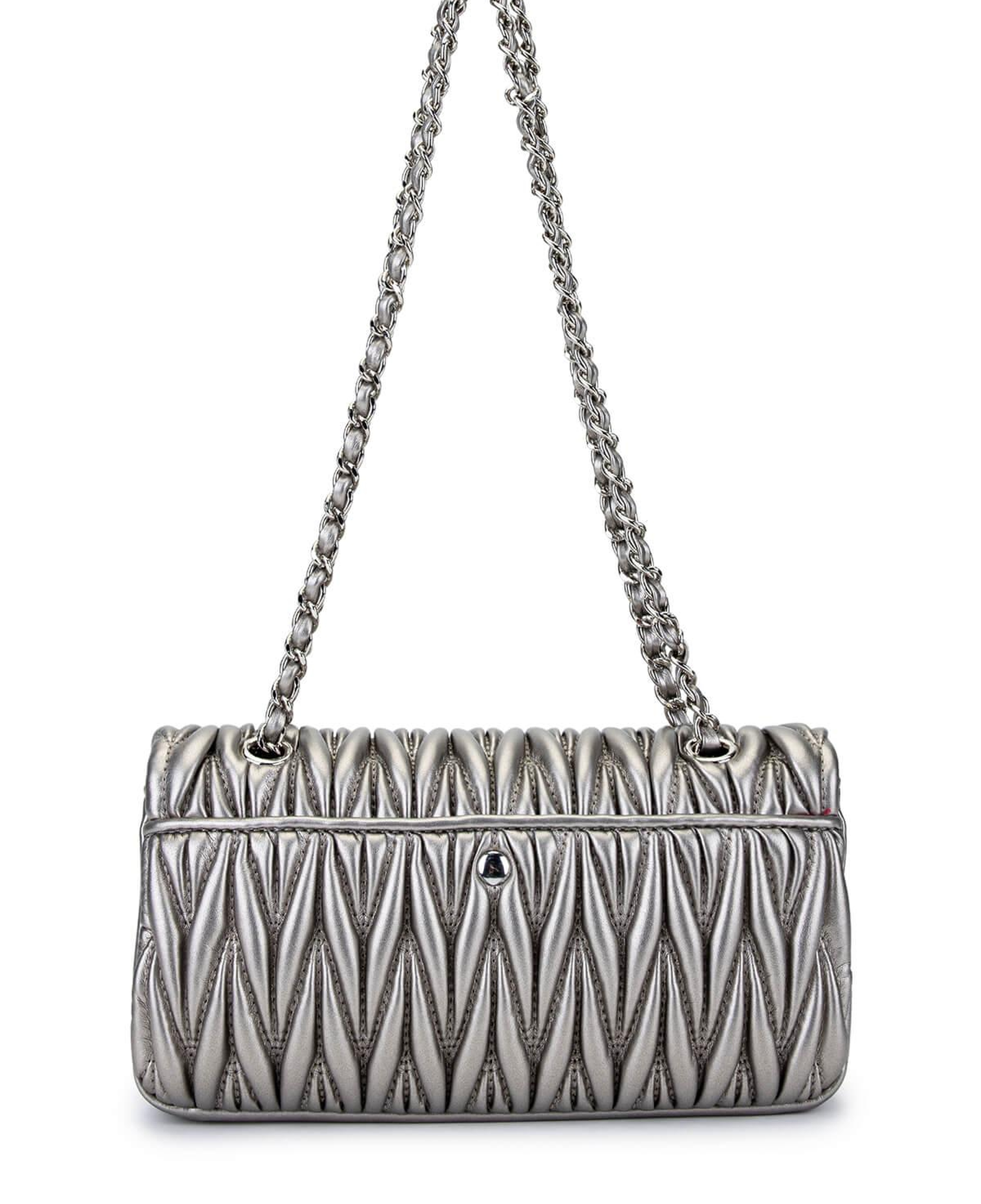 Tamer Tanca Kadın Suni Deri Metalik Omuz Çanta