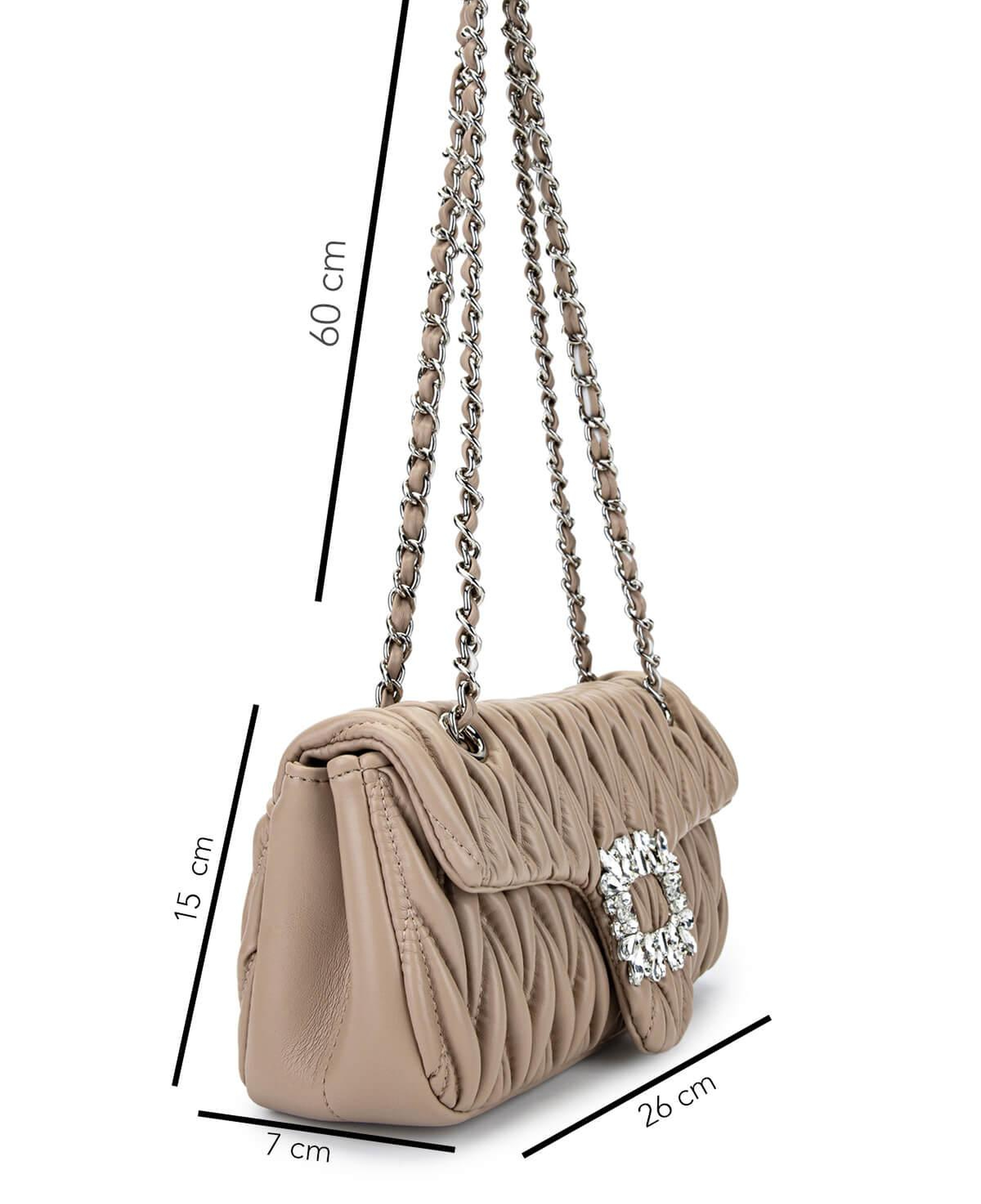 Tamer Tanca Kadın Suni Deri Taupe Omuz Çanta