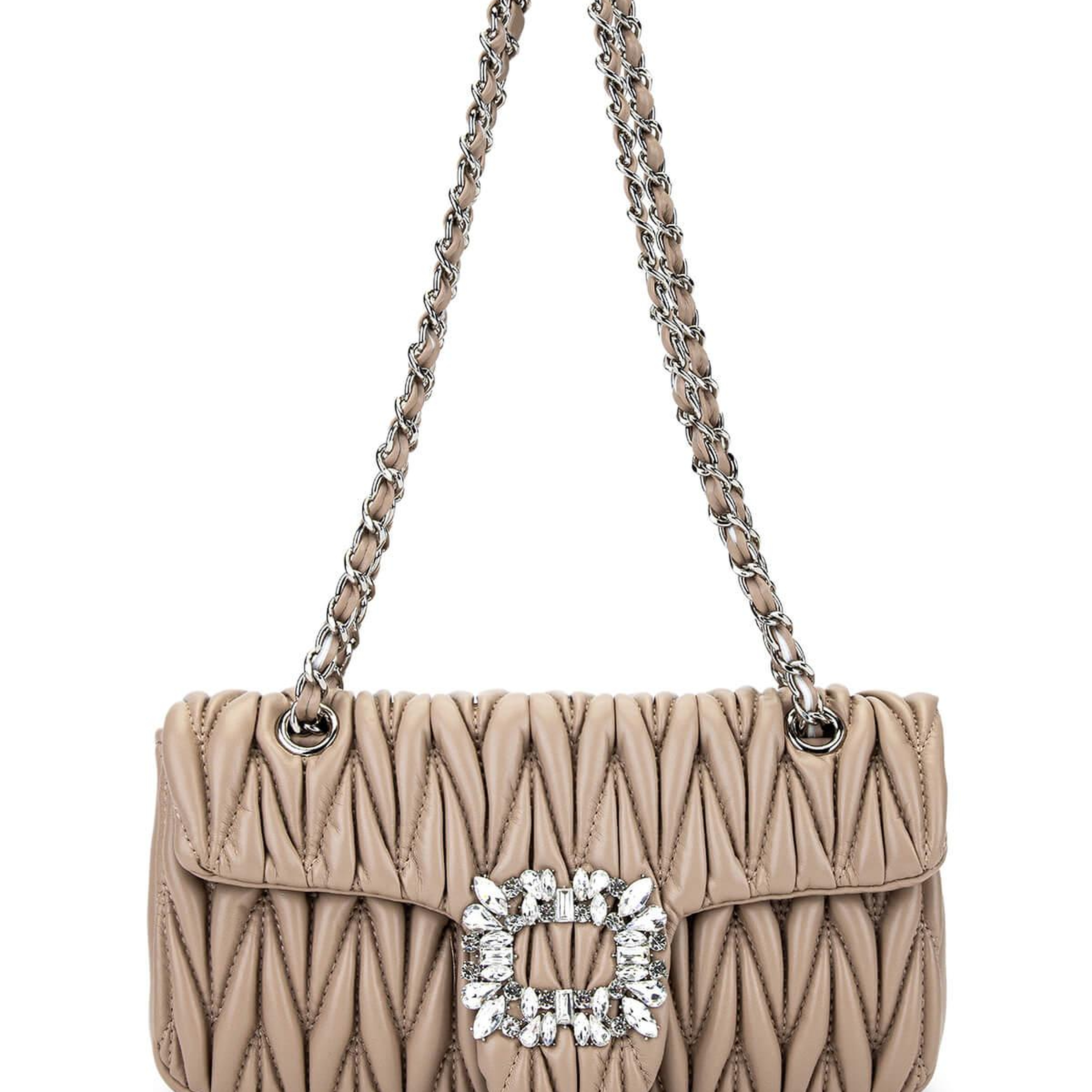 Tamer Tanca Kadın Suni Deri Taupe Omuz Çanta