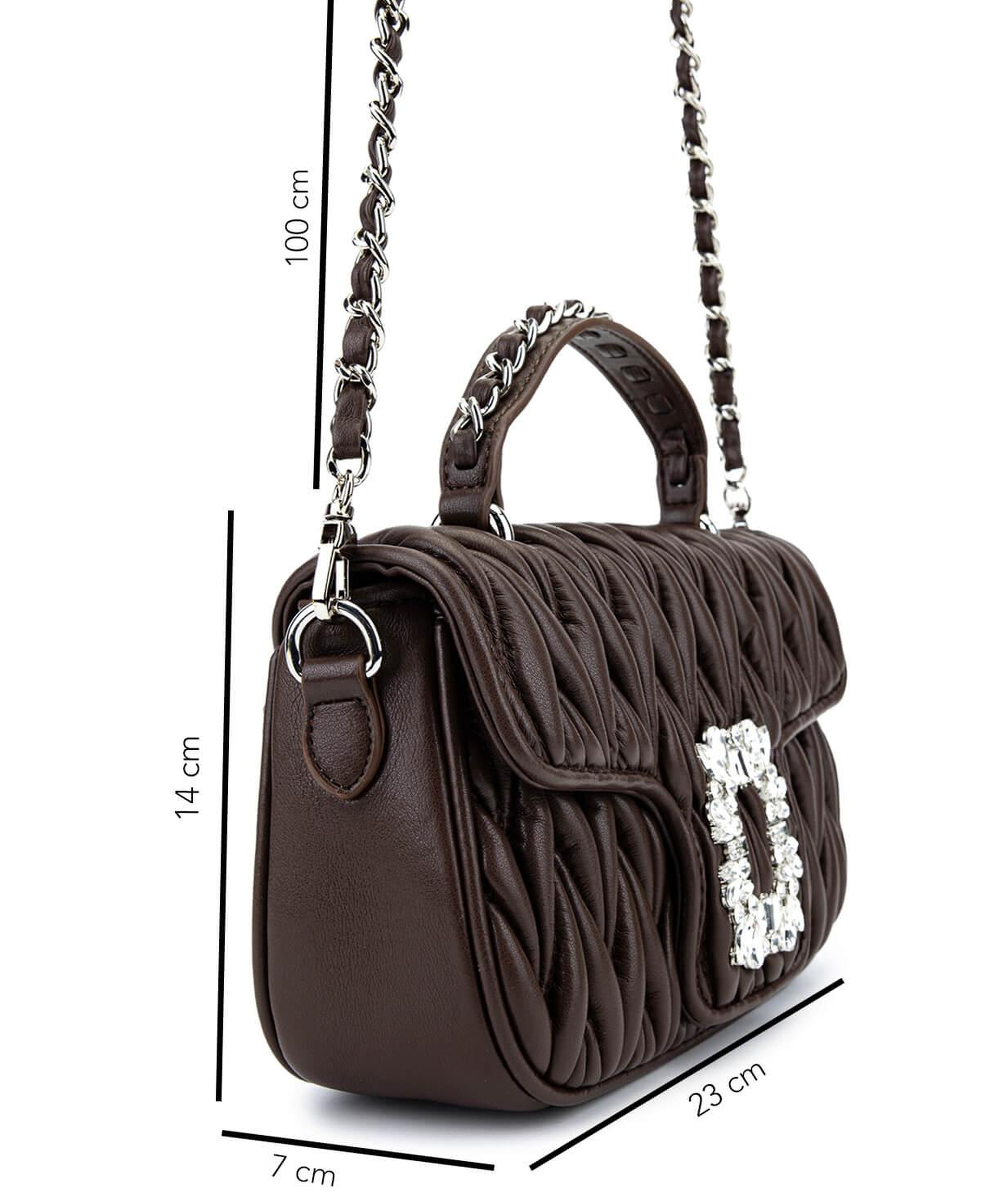 Tamer Tanca Kadın Suni Deri Kahverengi Omuz Çanta