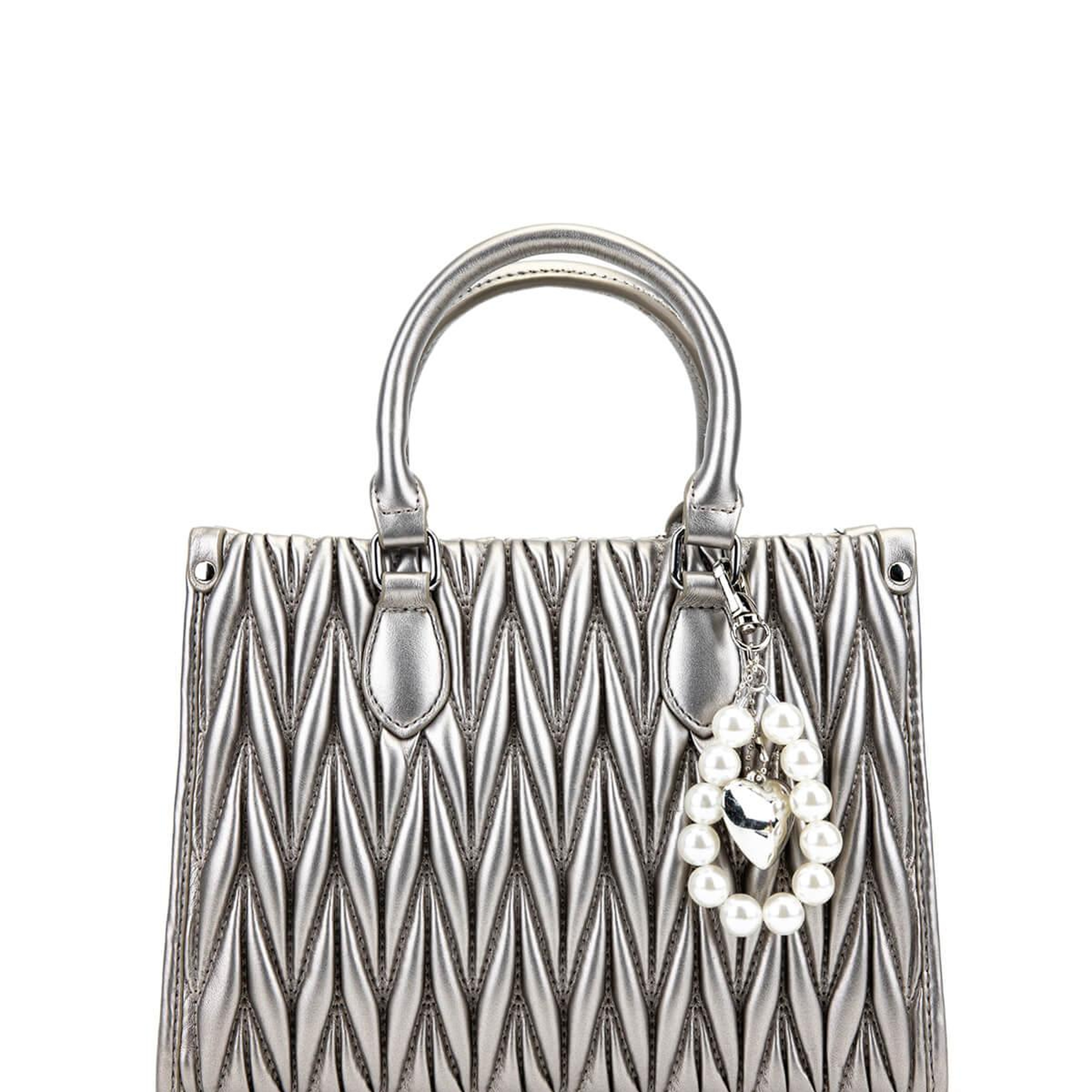 Tamer Tanca Kadın Suni Deri Metalik Omuz Çanta