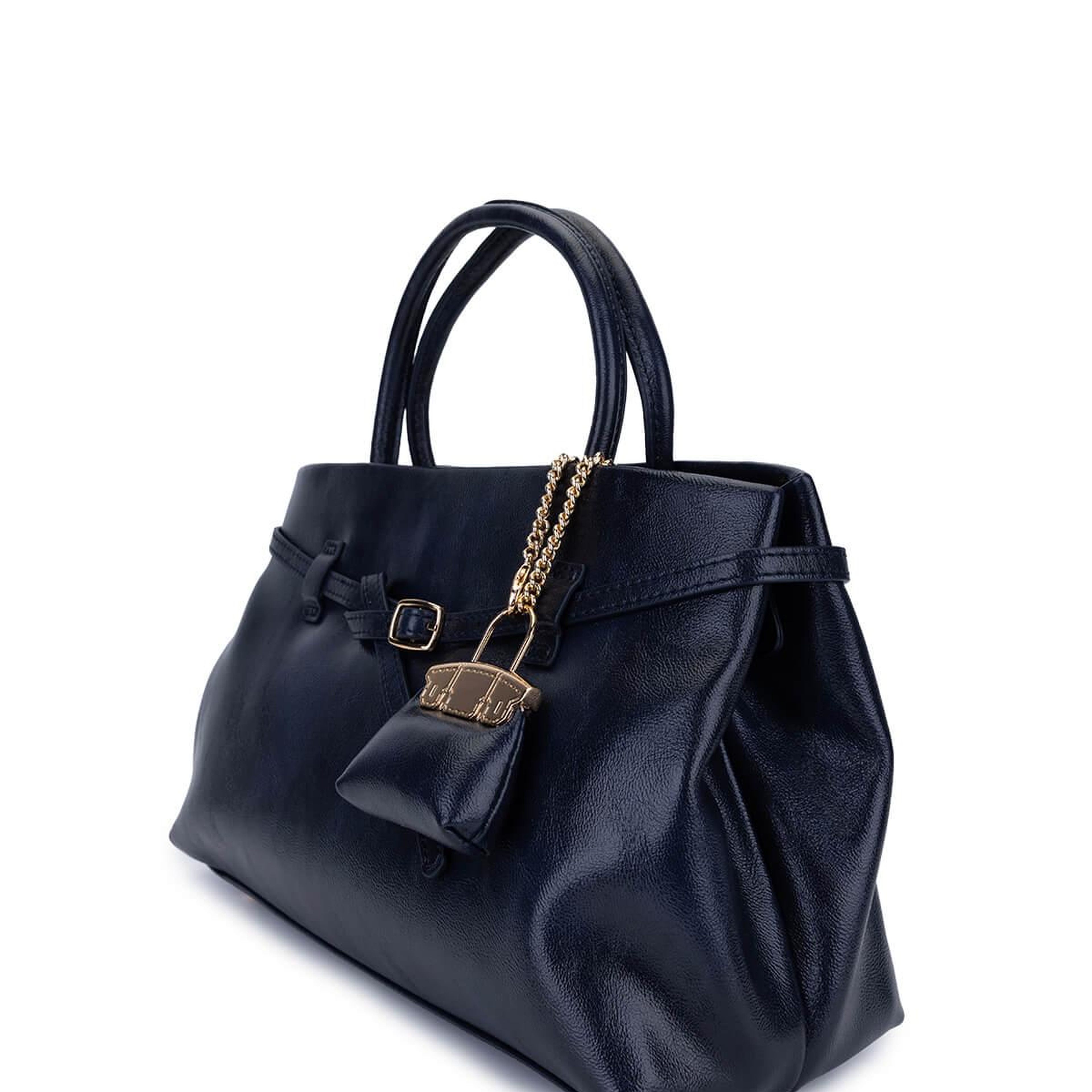 Tamer Tanca Kadın Suni Deri Lacivert Omuz Çanta