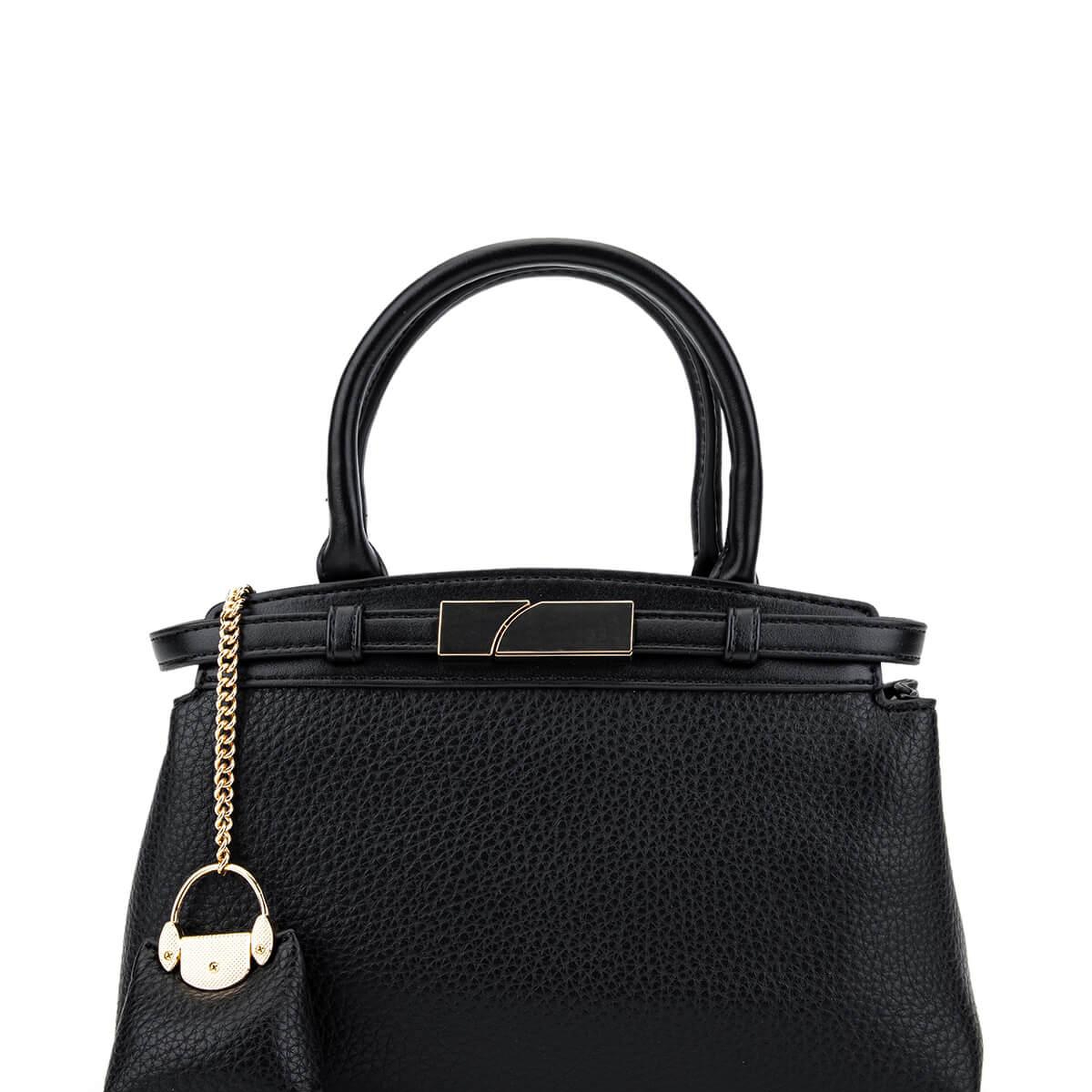 Tamer Tanca Kadın Suni Deri Siyah Omuz Çanta