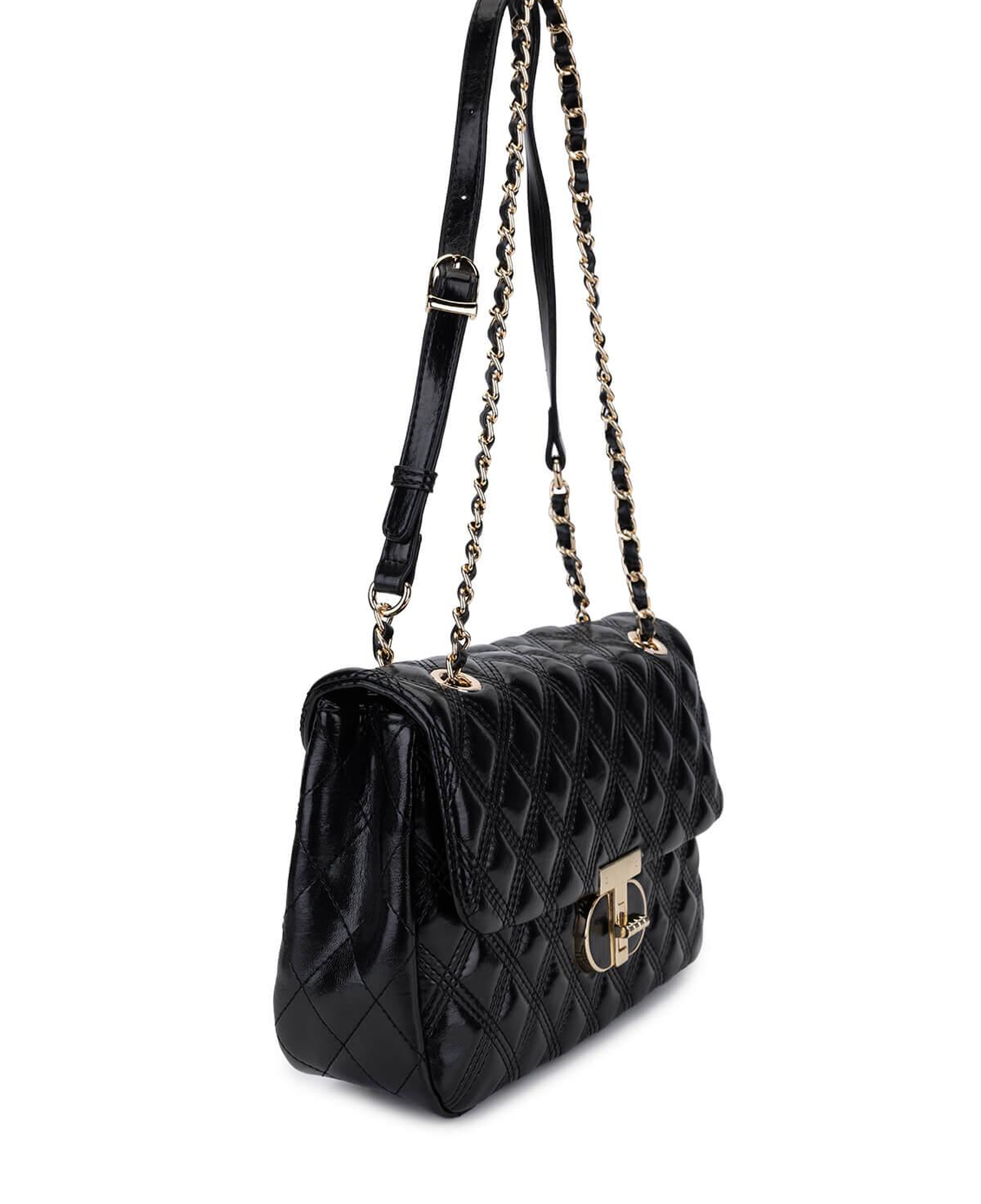 Tamer Tanca Kadın Suni Deri Siyah Omuz Çanta