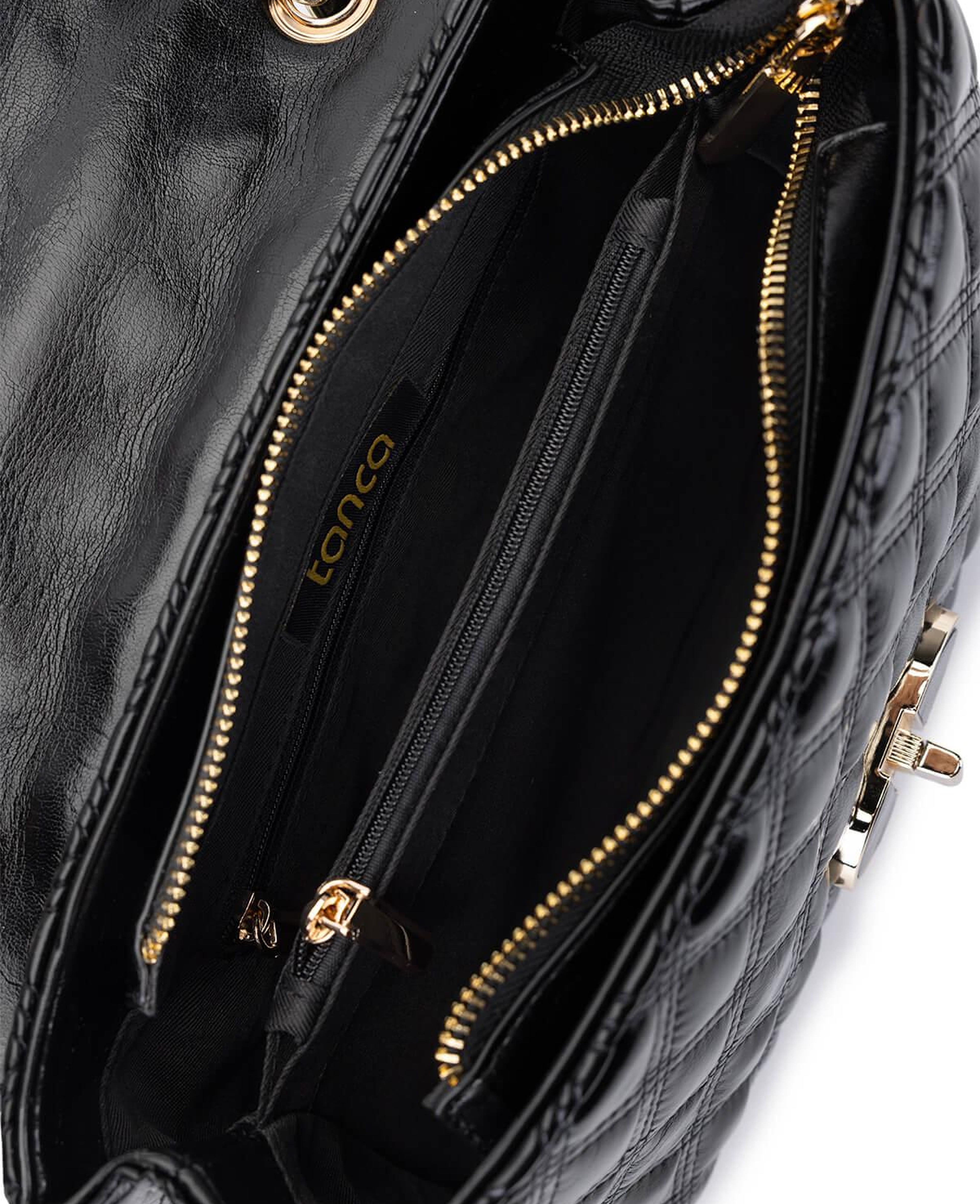 Tamer Tanca Kadın Suni Deri Siyah Omuz Çanta