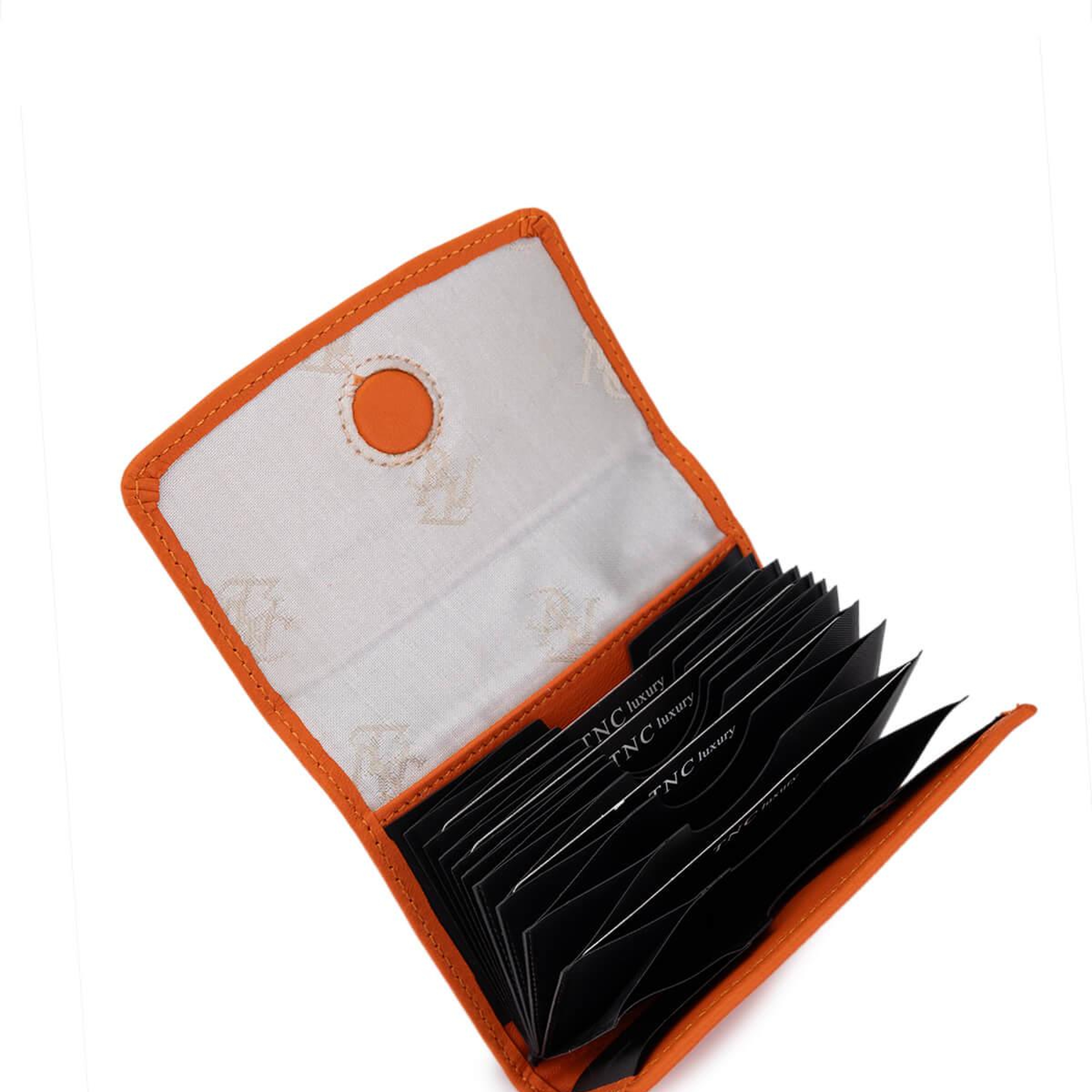 Tamer Tanca Unisex Hakiki Deri Turuncu Kartlık