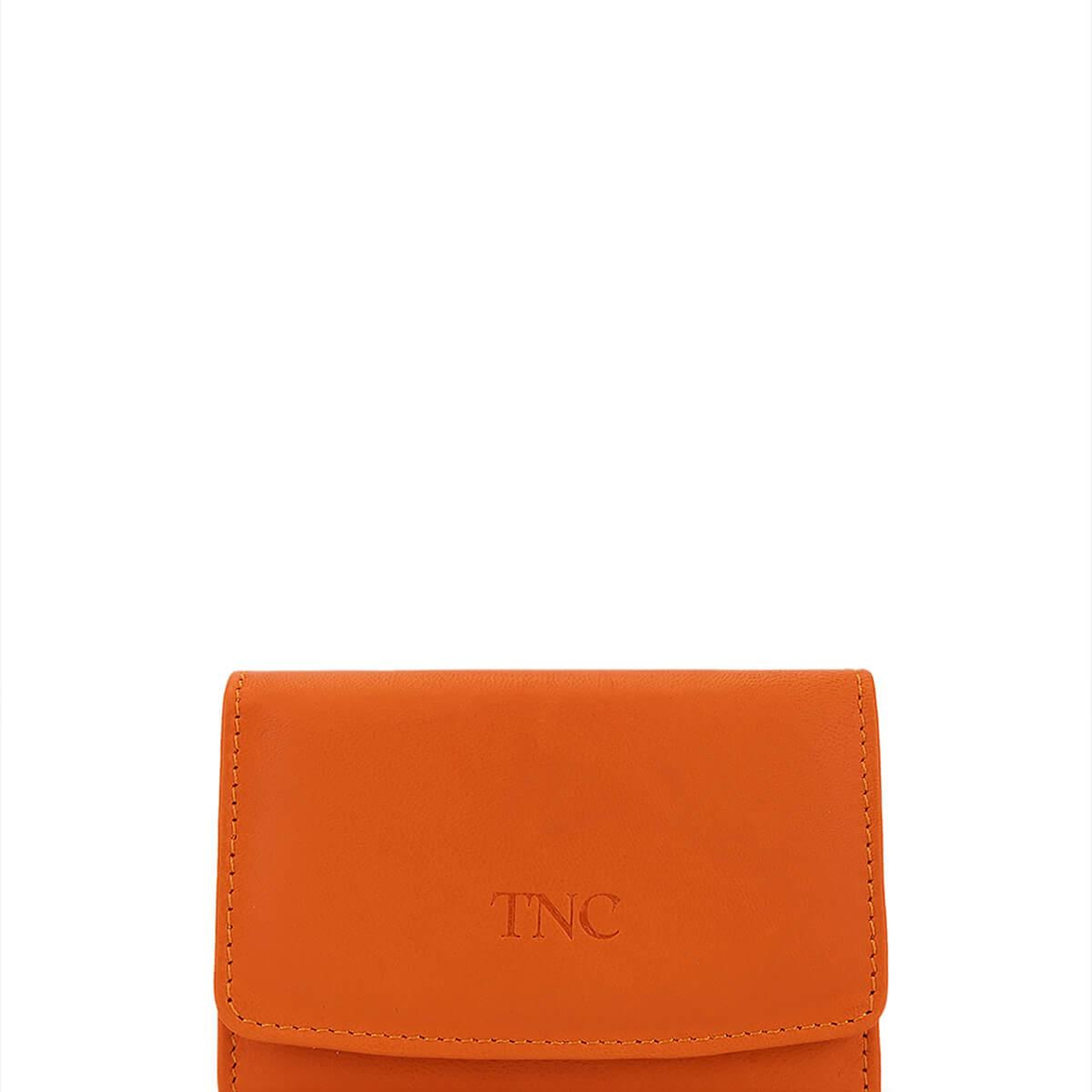 Tamer Tanca Unisex Hakiki Deri Turuncu Kartlık
