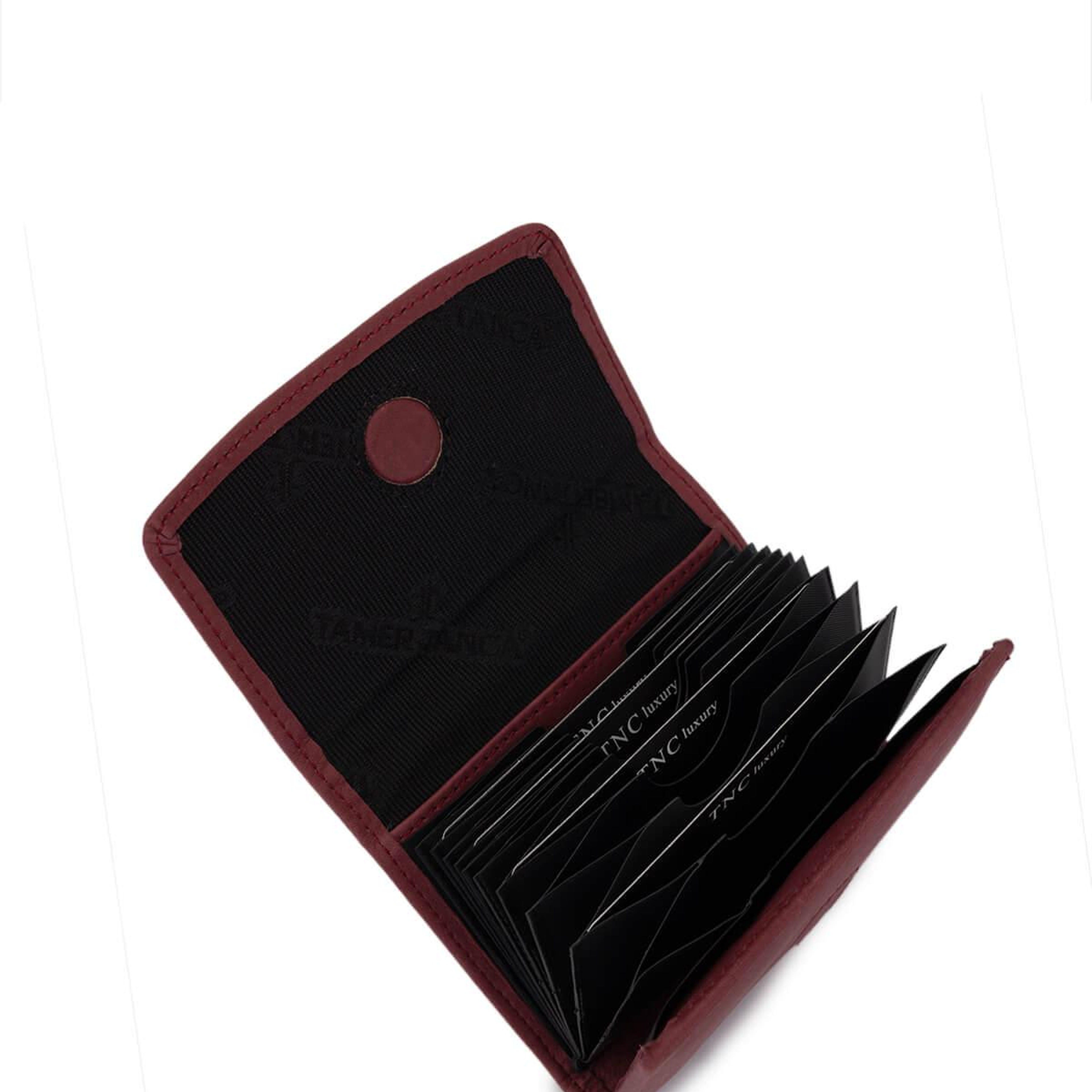 Tamer Tanca Unisex Hakiki Deri Bordo Kartlık