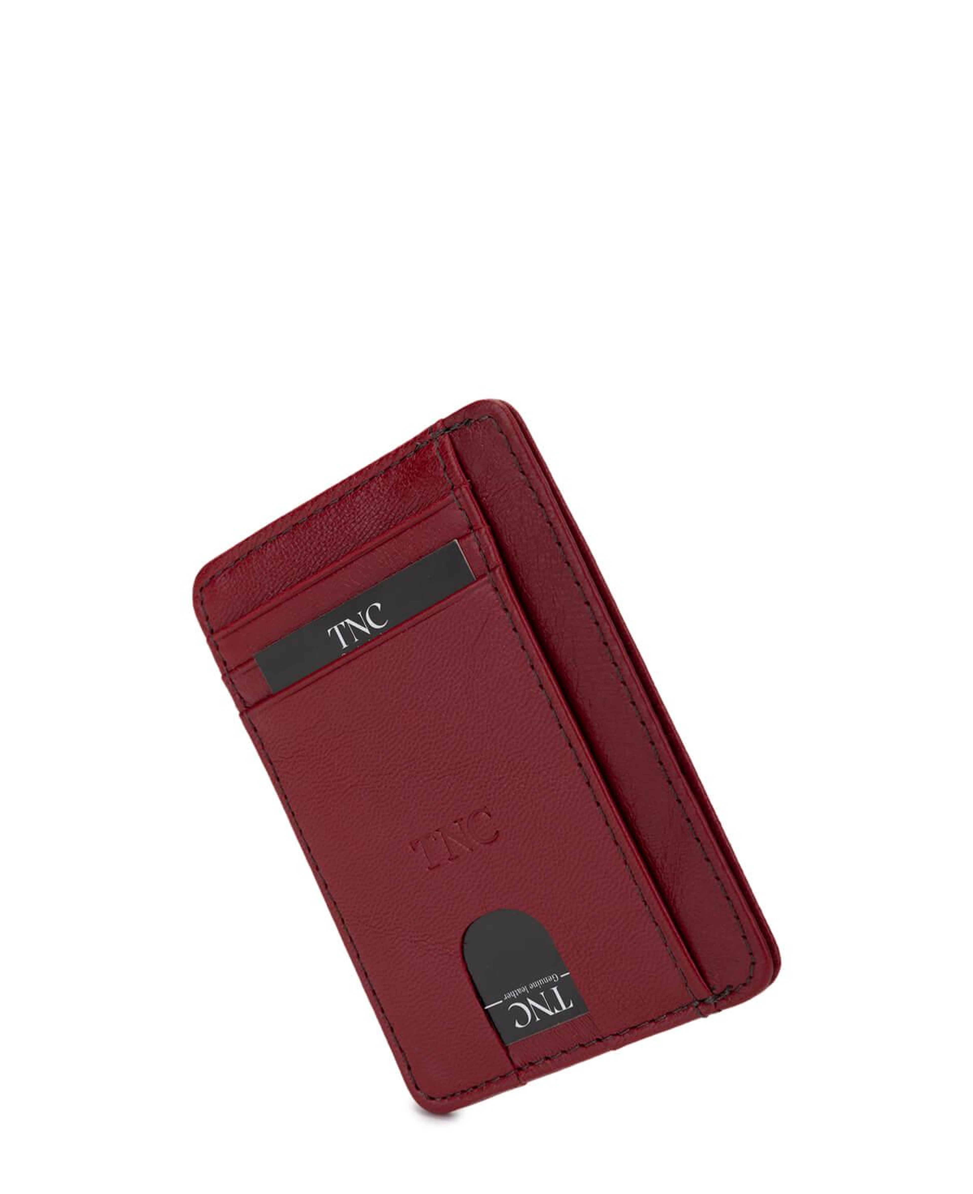 Tamer Tanca Unisex Hakiki Deri Bordo Kartlık