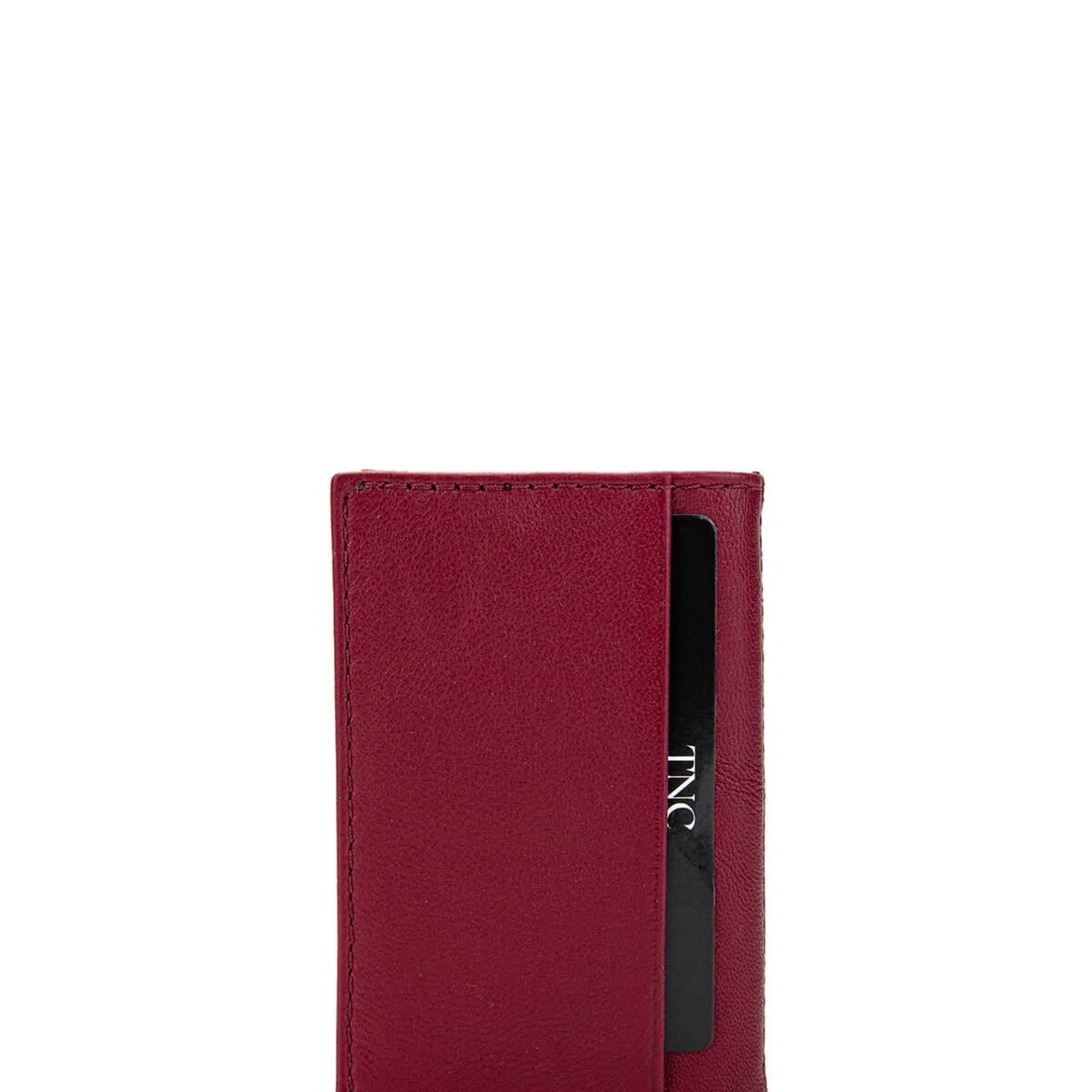 Tamer Tanca Unisex Hakiki Deri Bordo Kartlık