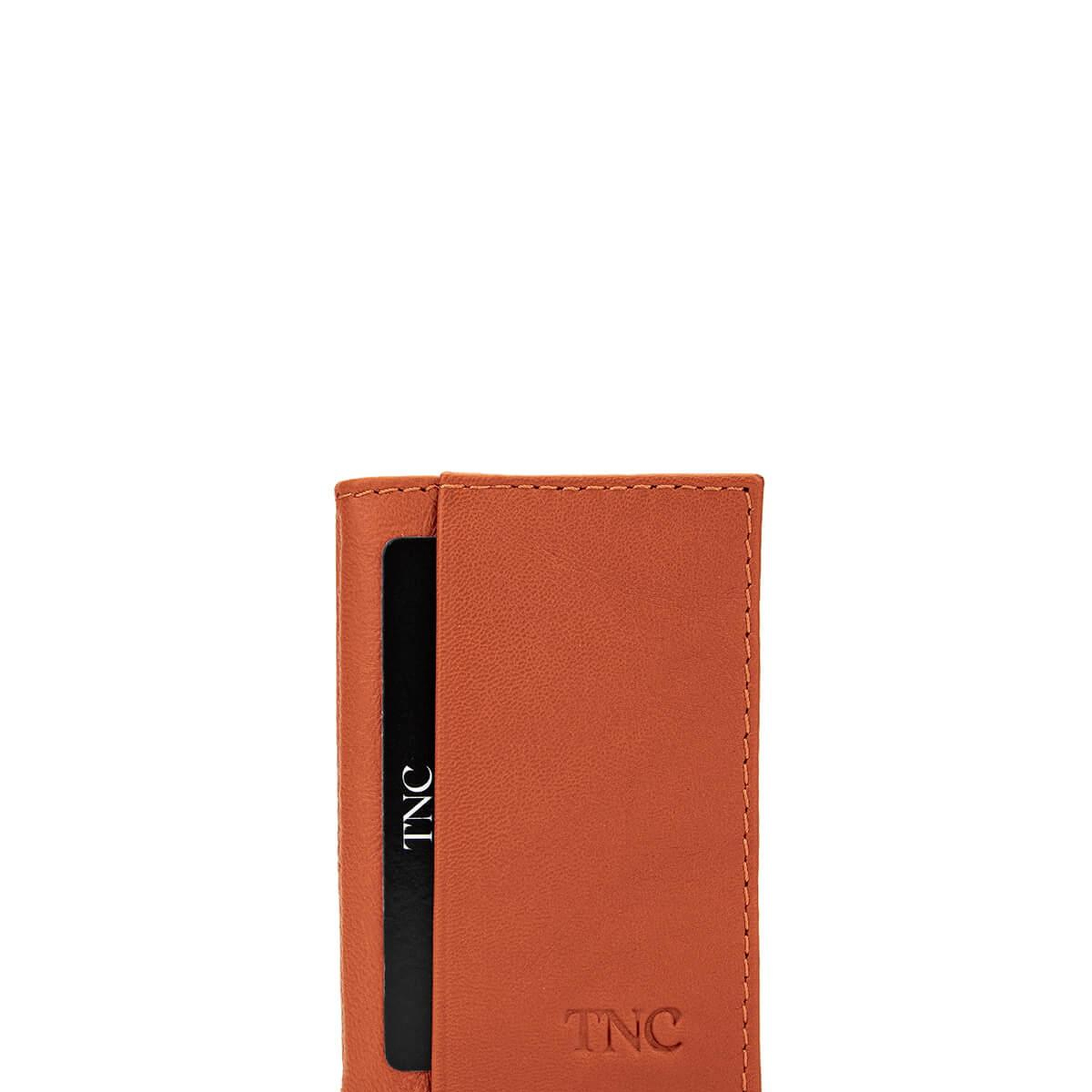 Tamer Tanca Unisex Hakiki Deri Turuncu Kartlık