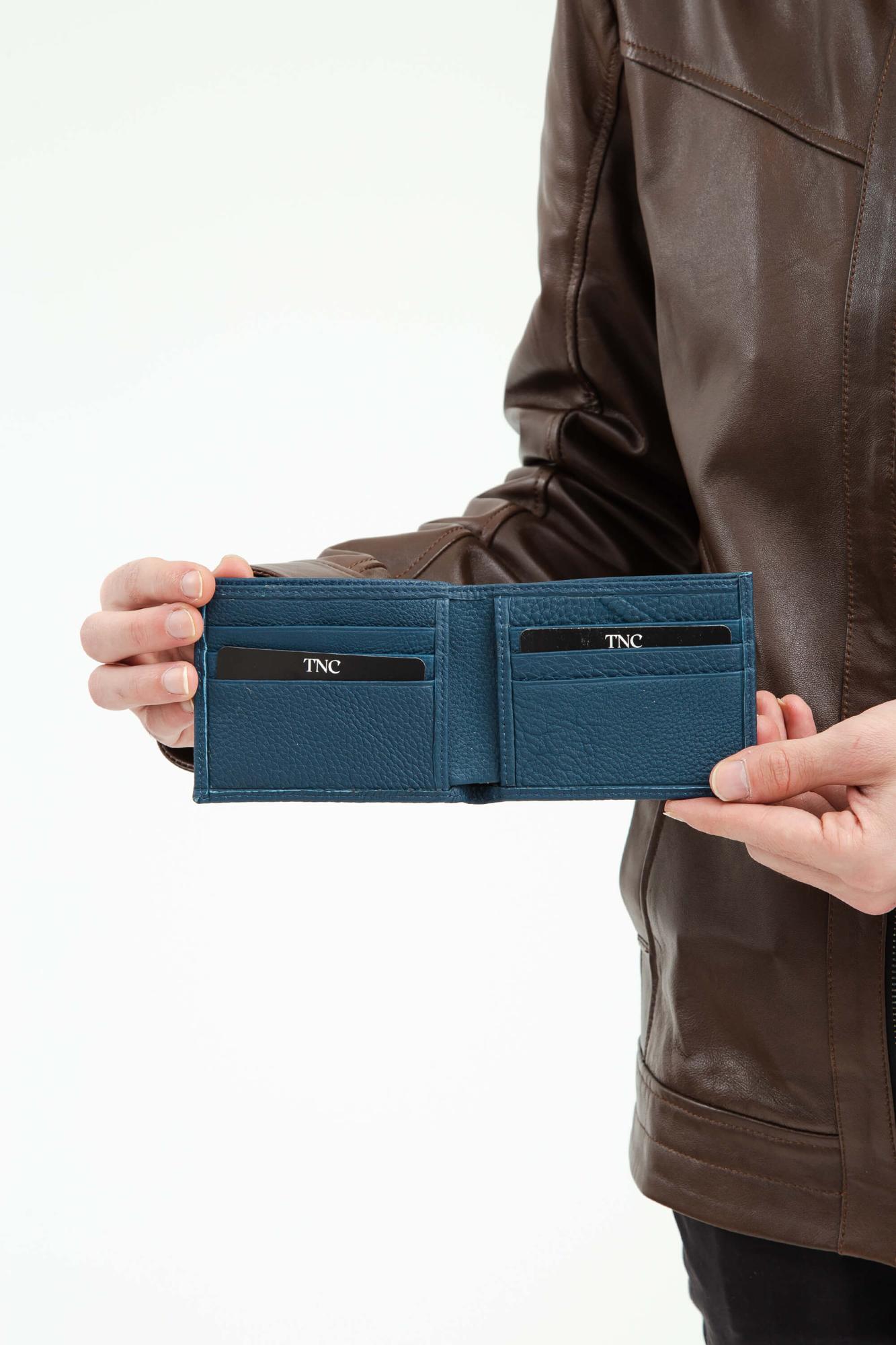 Tamer Tanca Erkek Hakiki Deri Lacivert Cüzdan Cuzdan