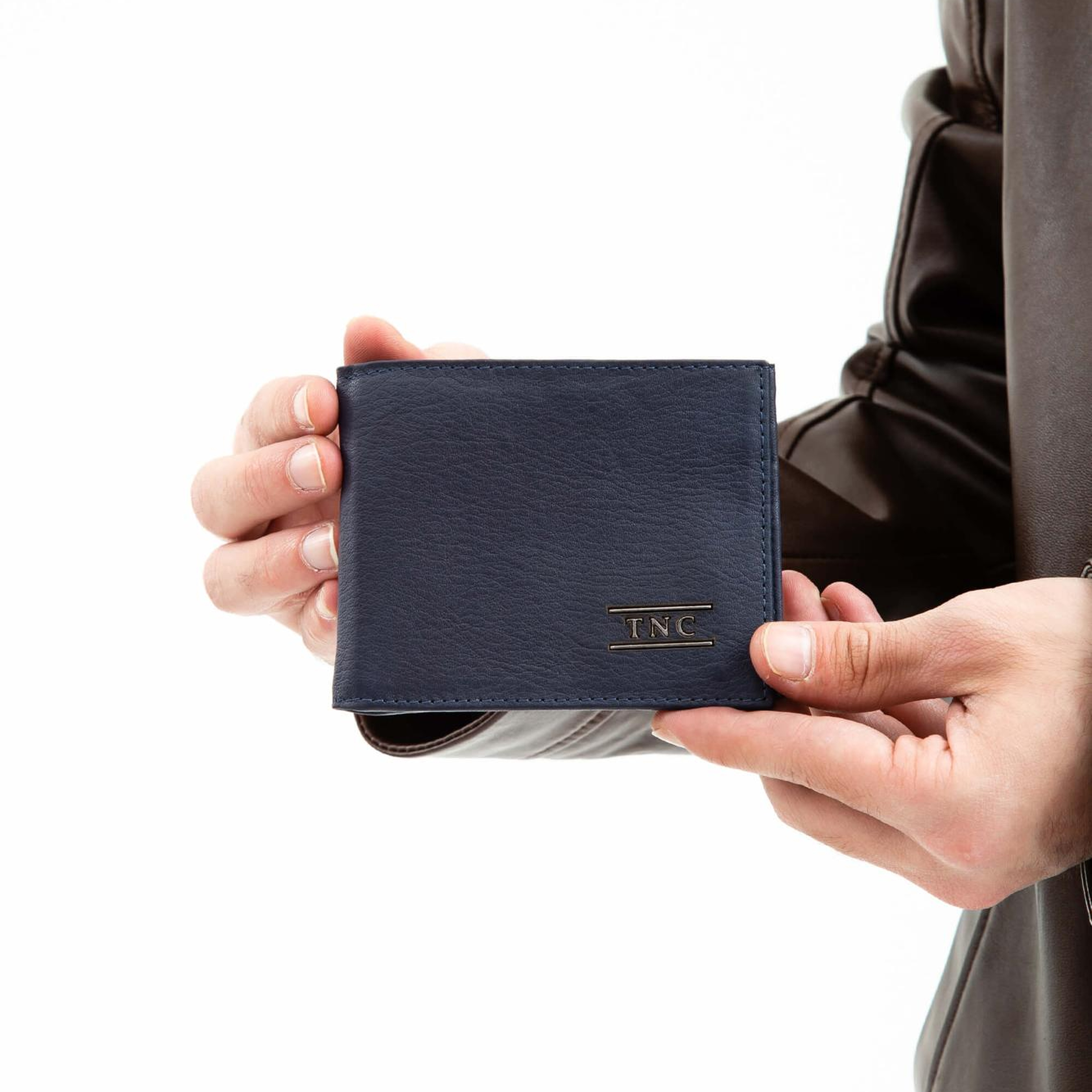 Tamer Tanca Erkek Hakiki Deri Mavi Cüzdan Cuzdan