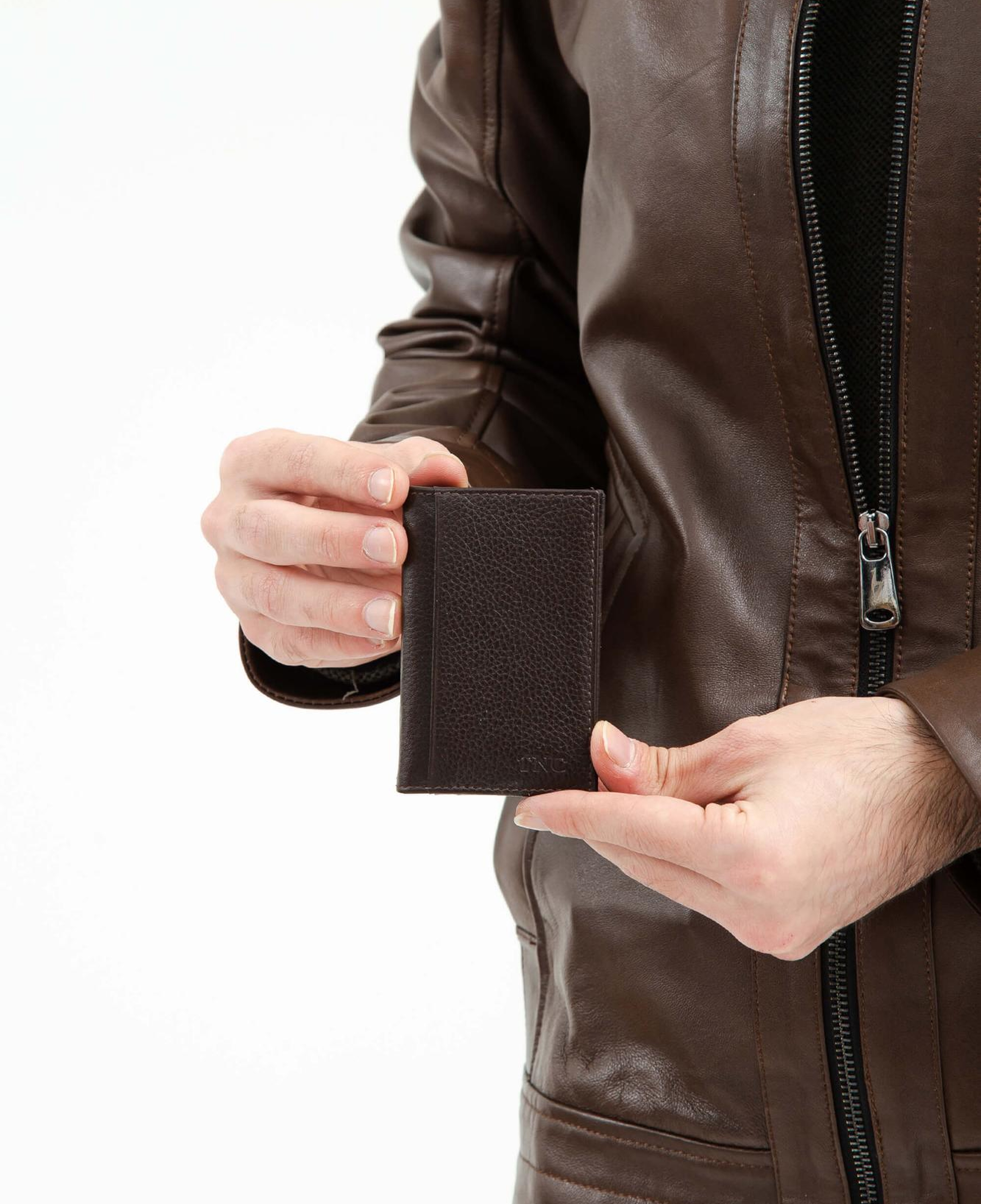 Tamer Tanca Erkek Hakiki Deri Kahverengi Kartlık